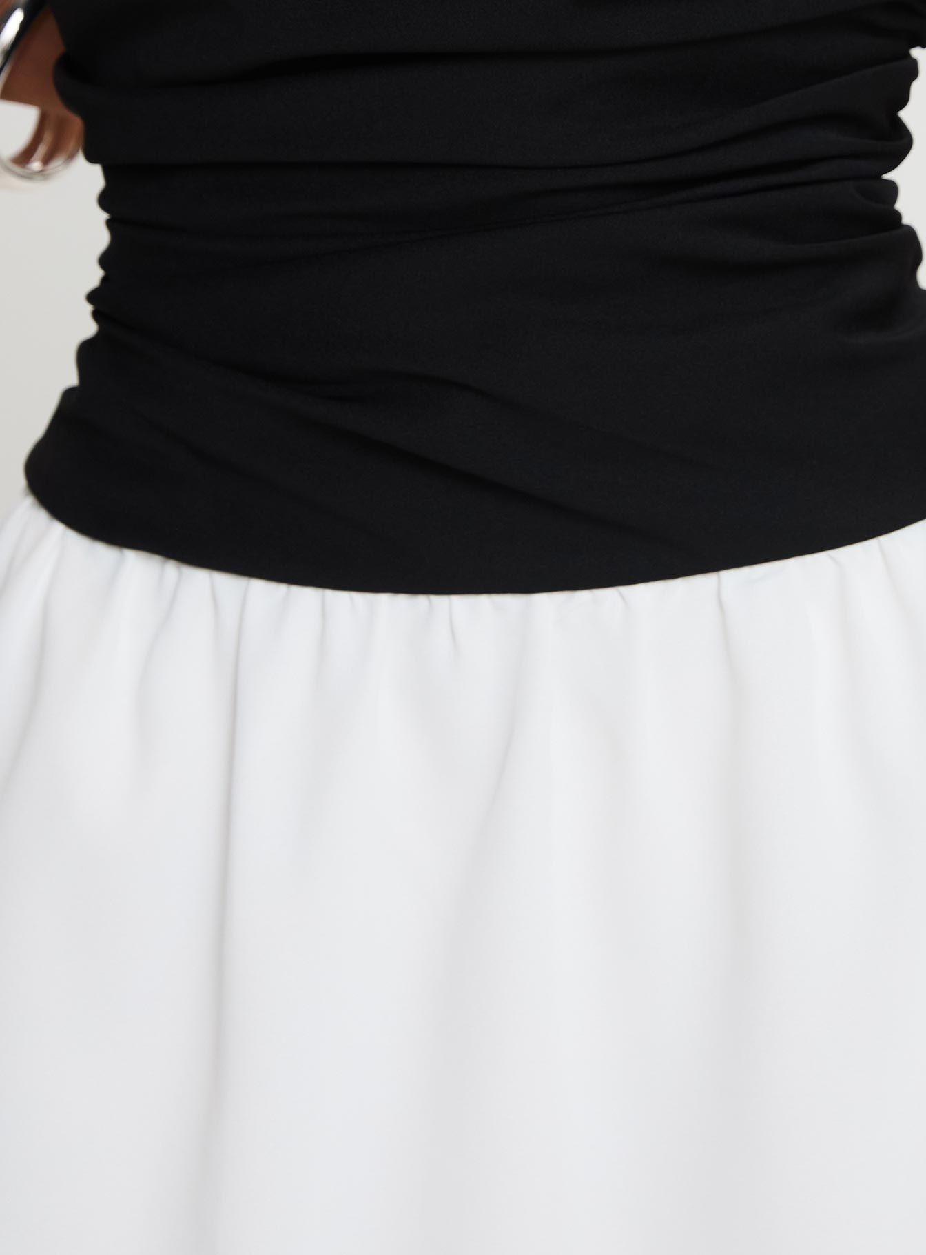 First Impressions Strapless Mini Dress Black / White - Image 6