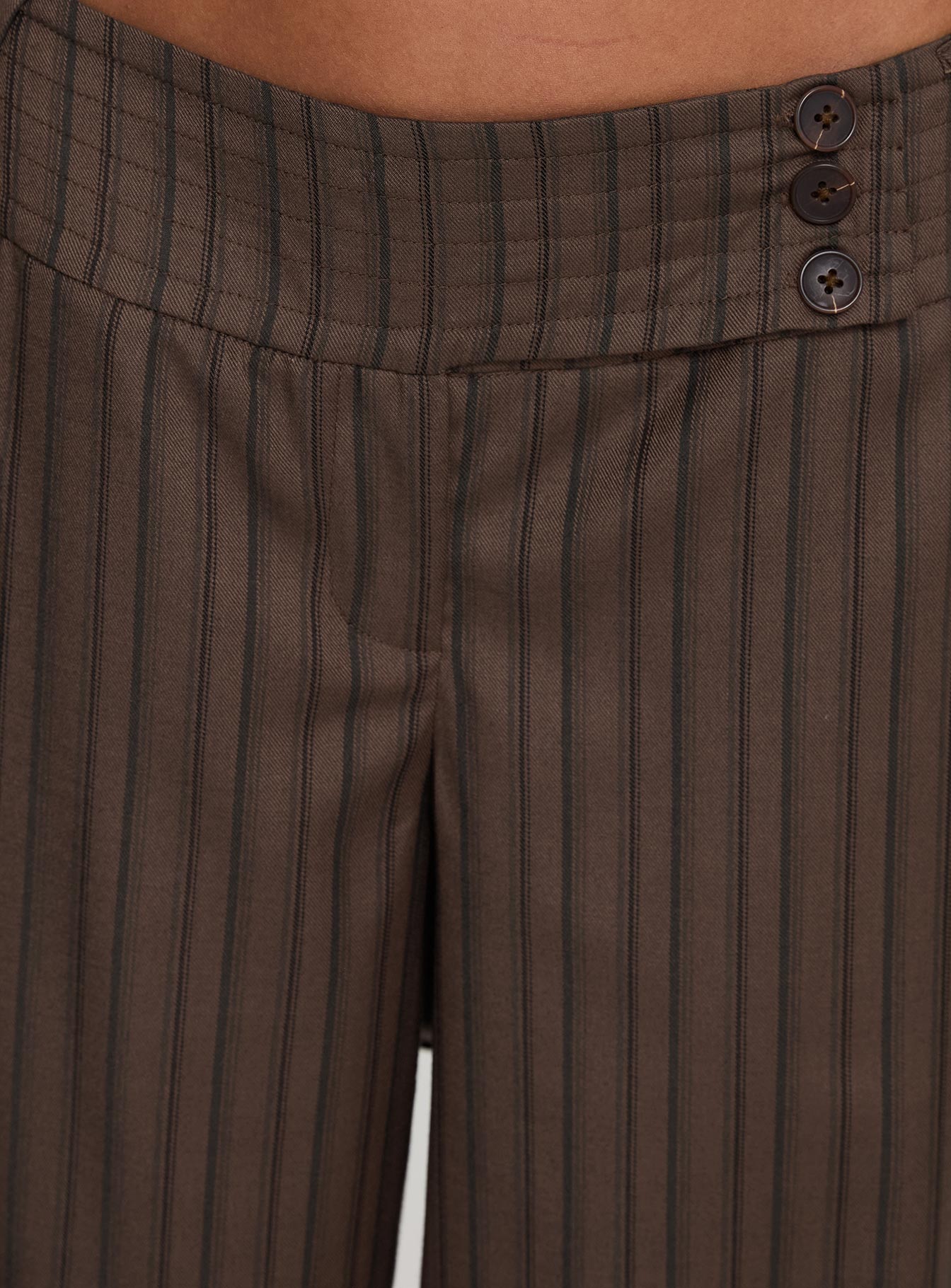 Cedars Low Rise Pant Brown Stripe - Image 6