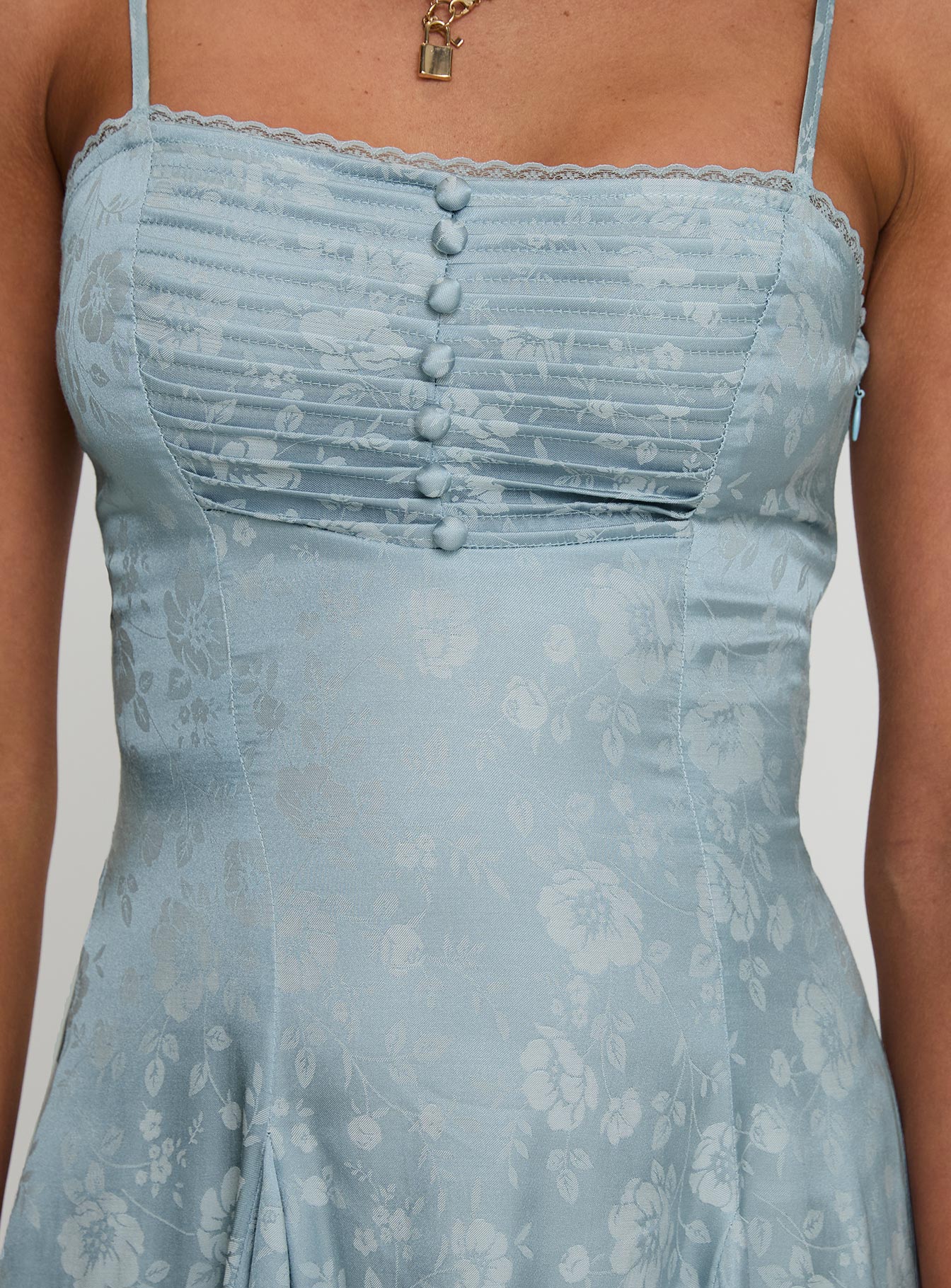 Bluebird Jacquard Mini Dress Blue - Image 6
