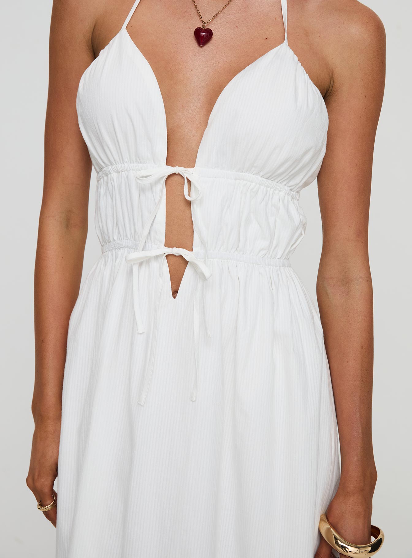 Dalston Maxi Dress White - Image 6