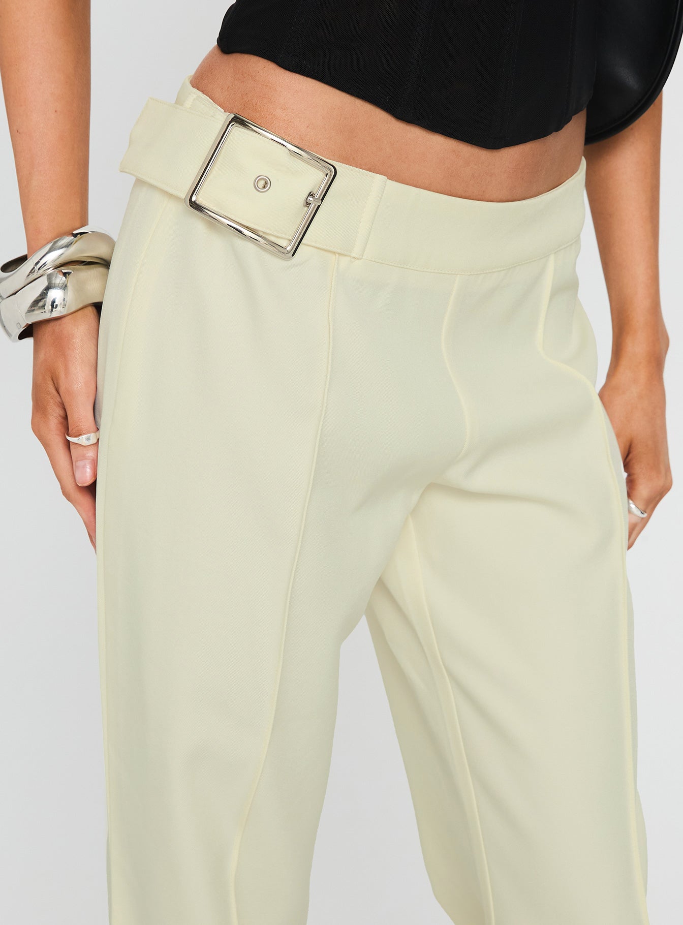 Alyanna Hardware Pants Cream - Image 6
