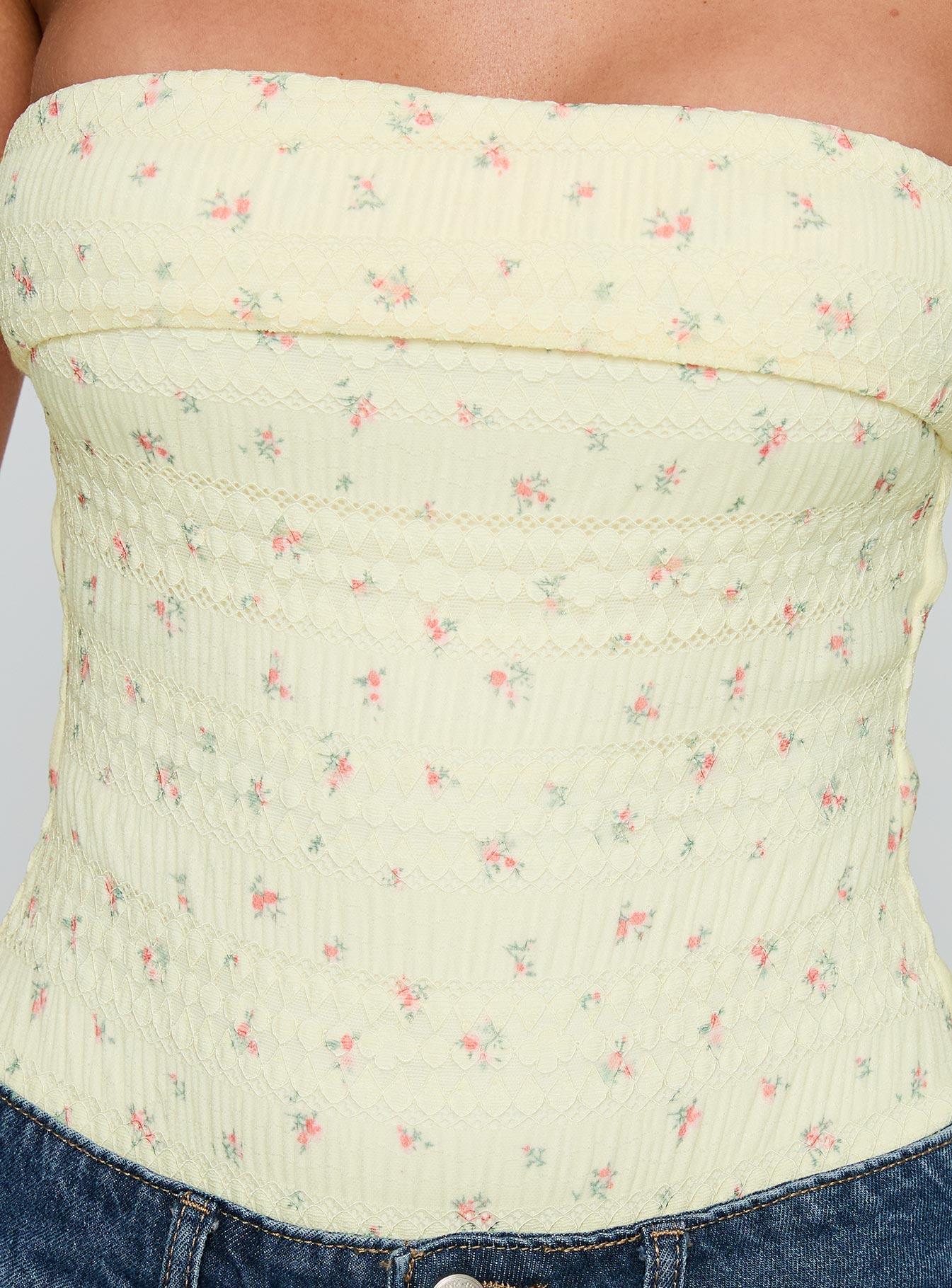 Majorette Strapless Bodysuit Cream - Image 6