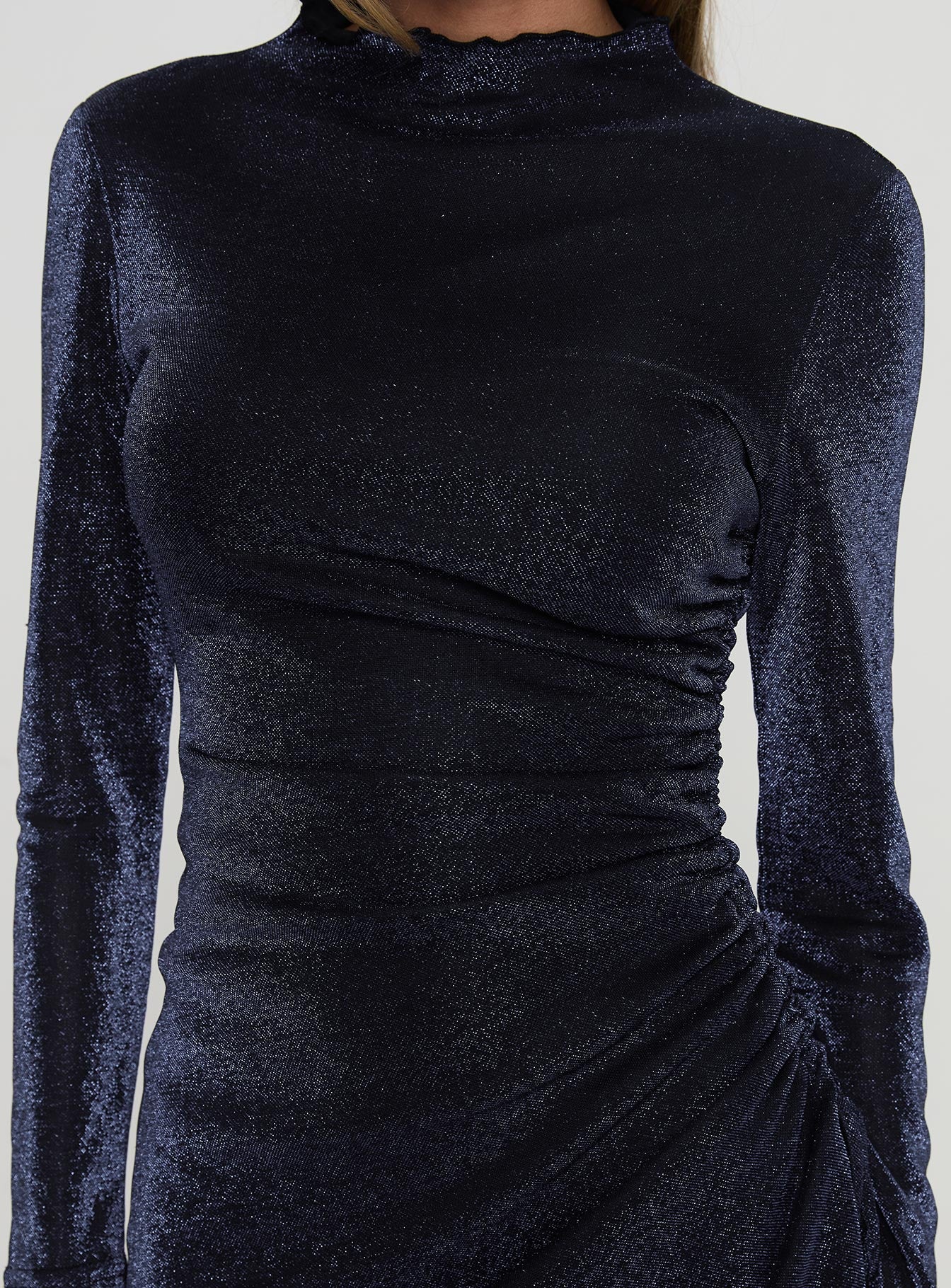 Souza Long Sleeve Mini Dress Navy - Image 6