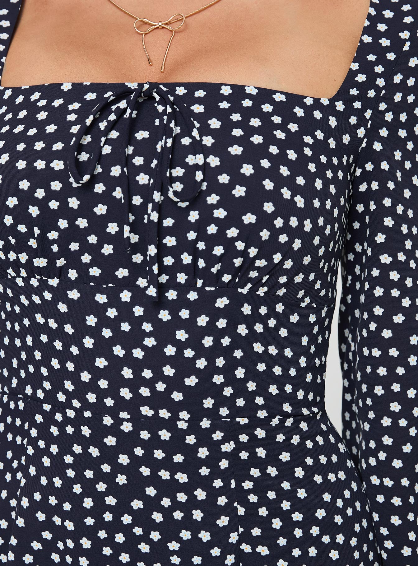 Mirthful Long Sleeve Mini Dress Navy - Image 6