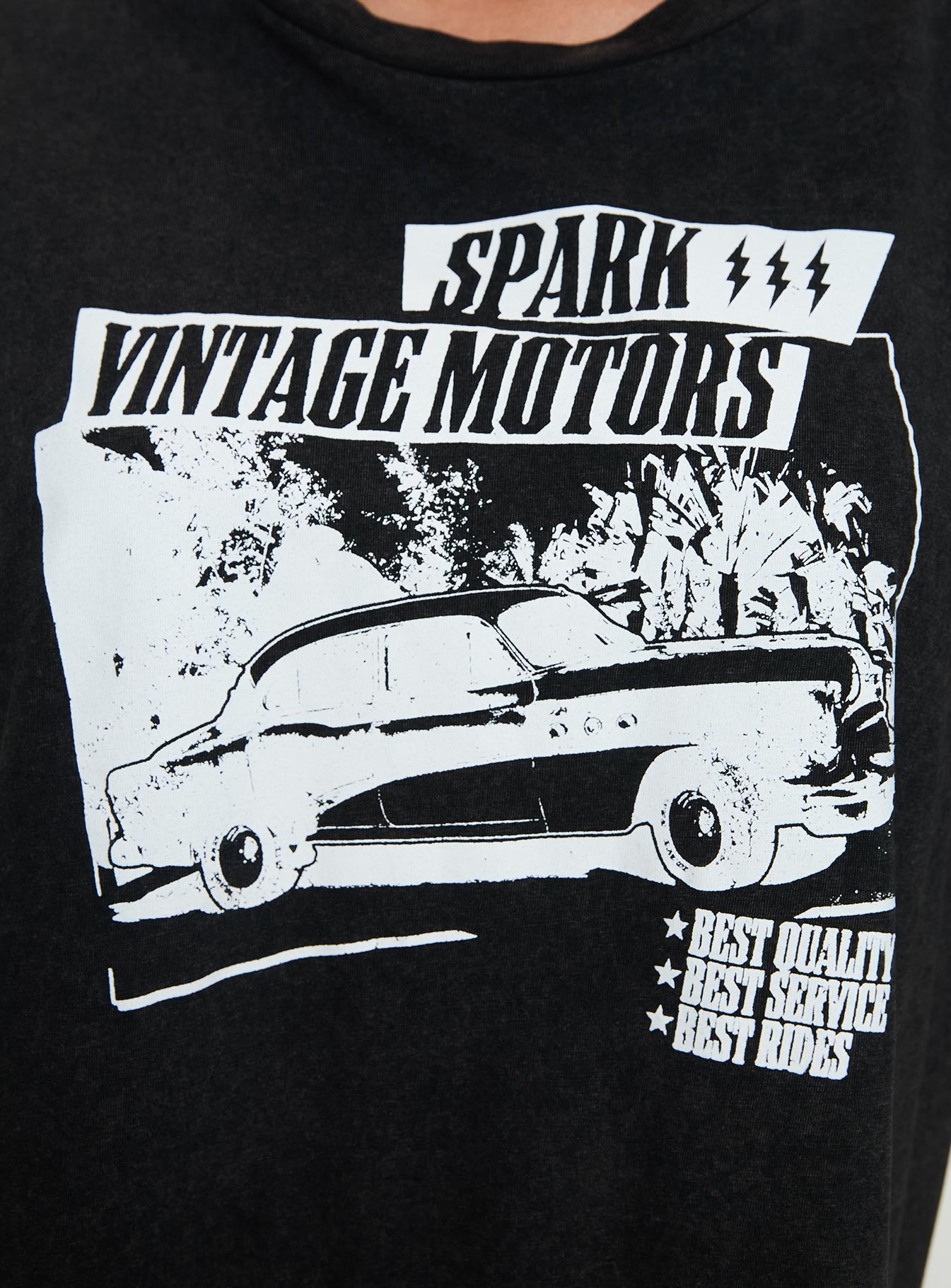 Electric Vintage Oversized Tee Black - Image 6