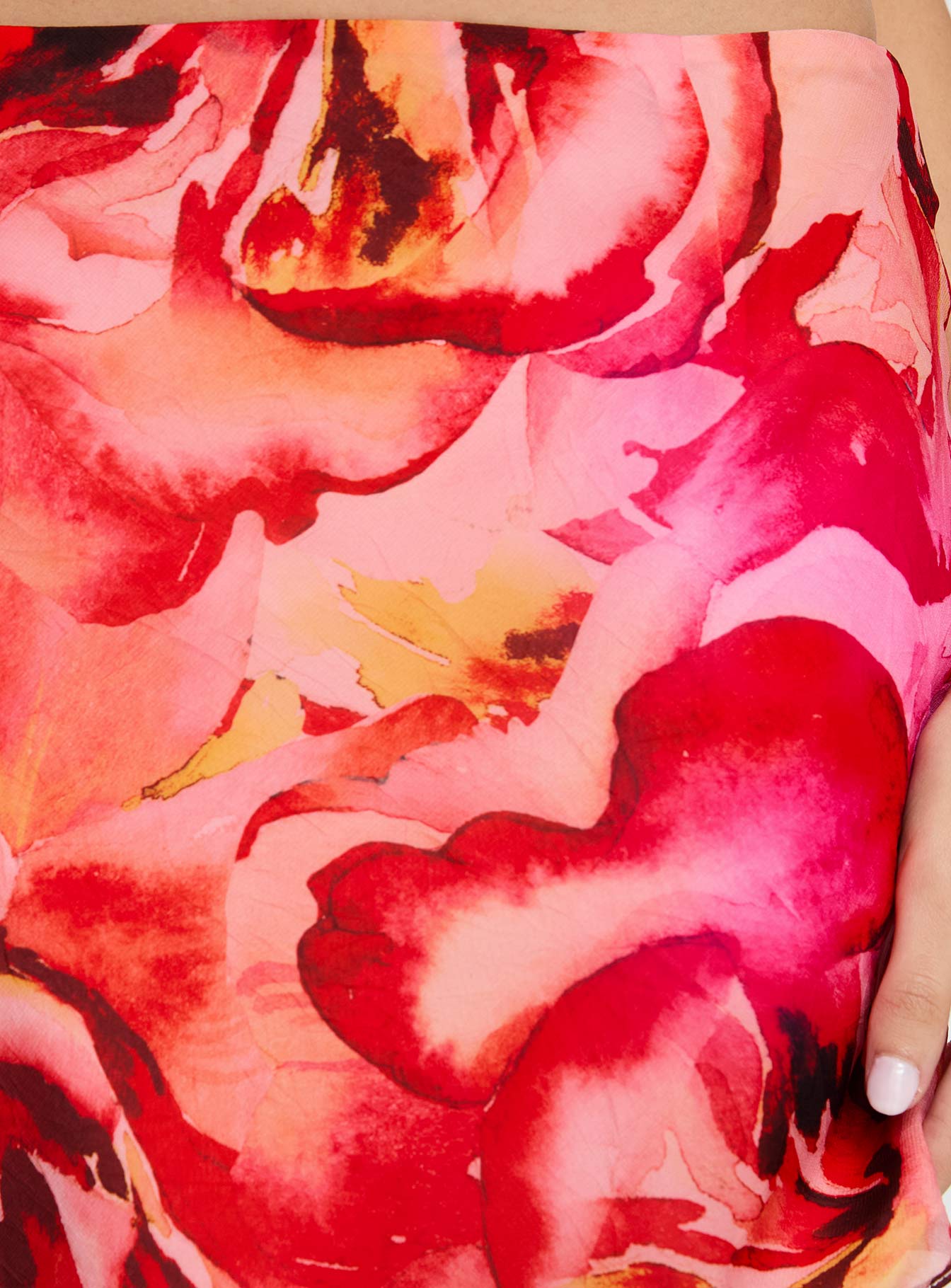 Tylar Mini Skirt Red Floral - Image 5