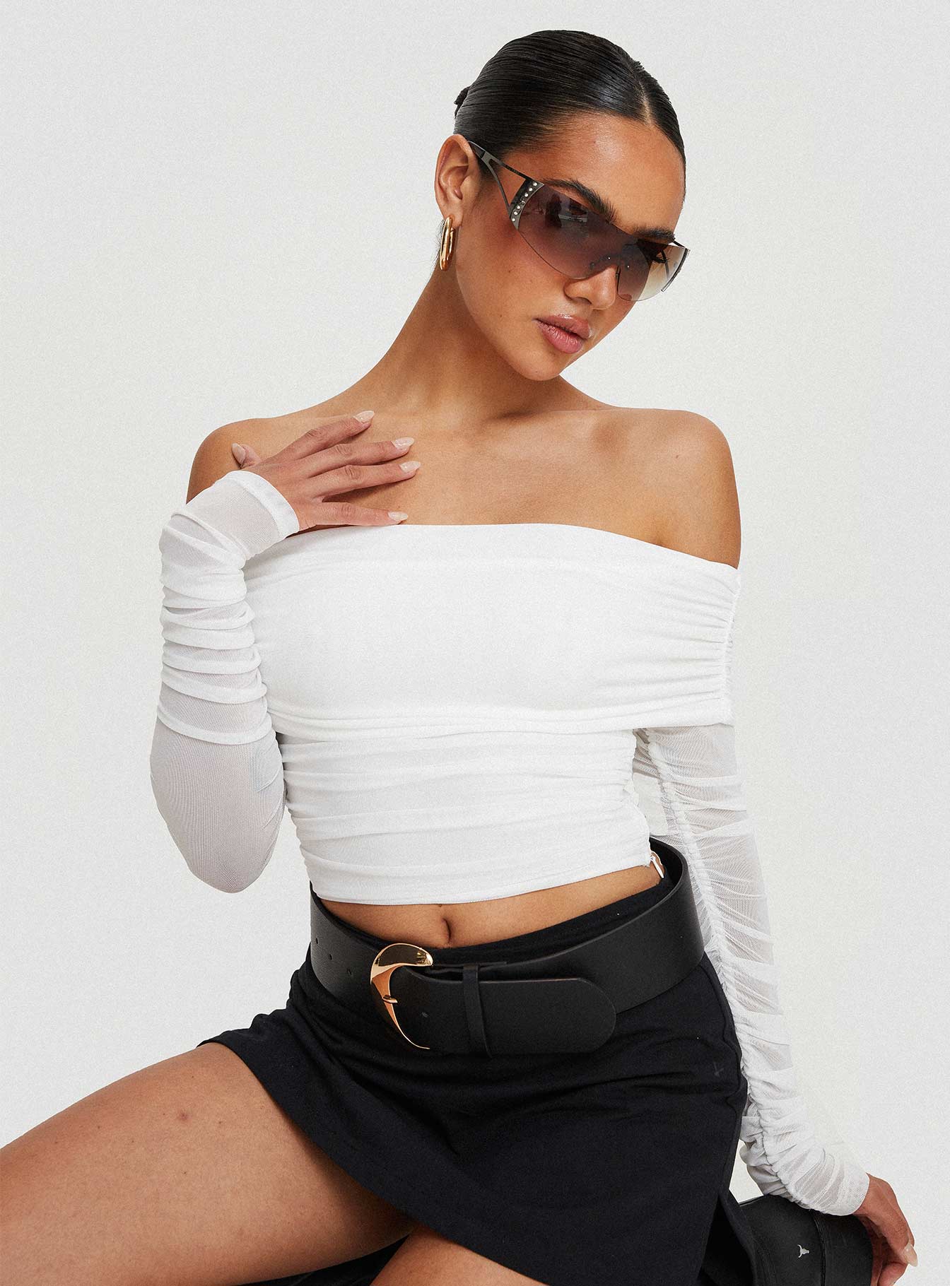 Fairburn Off The Shoulder Top White - Image 6