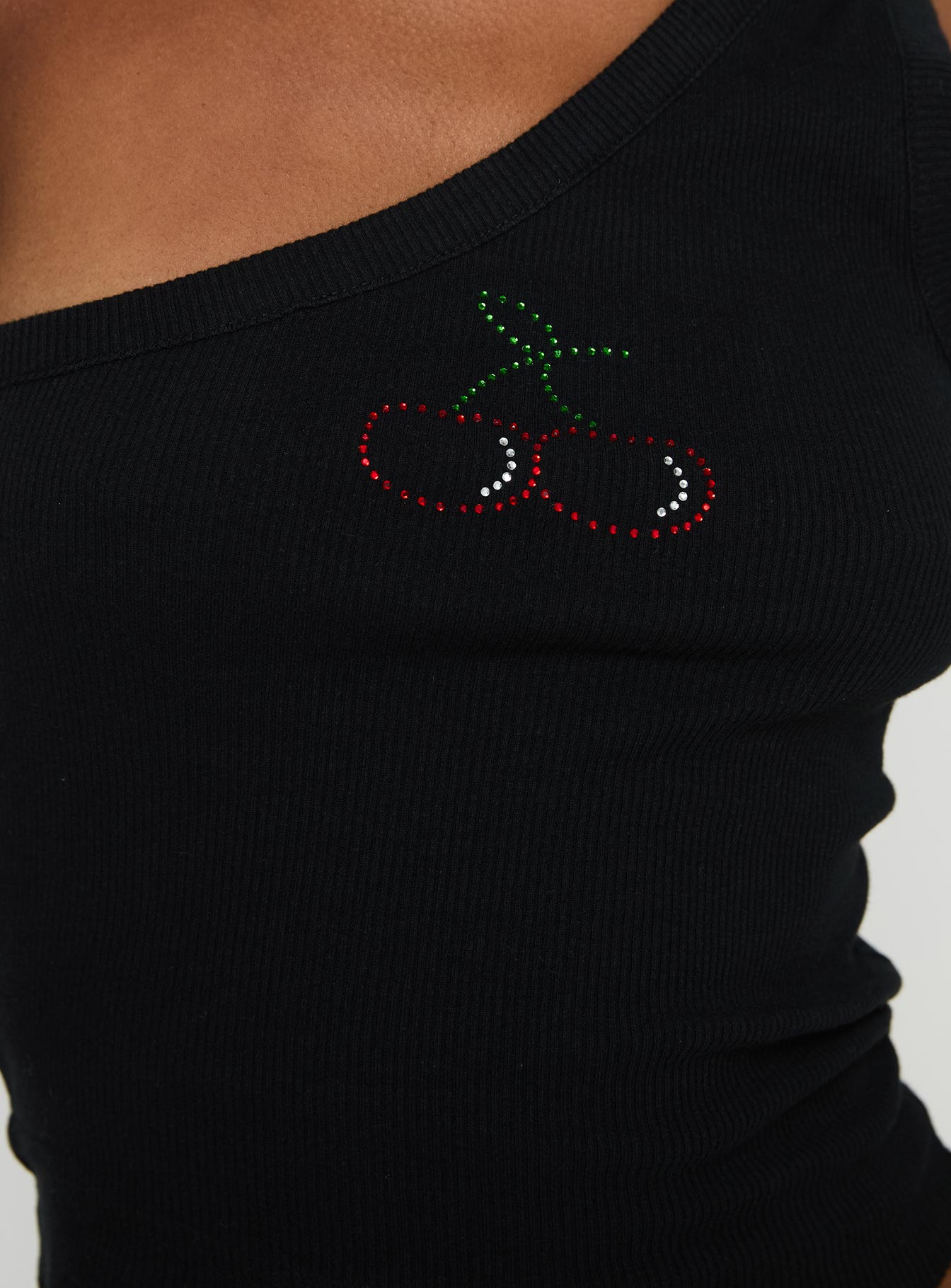 Jase One Shoulder Top Black - Image 8