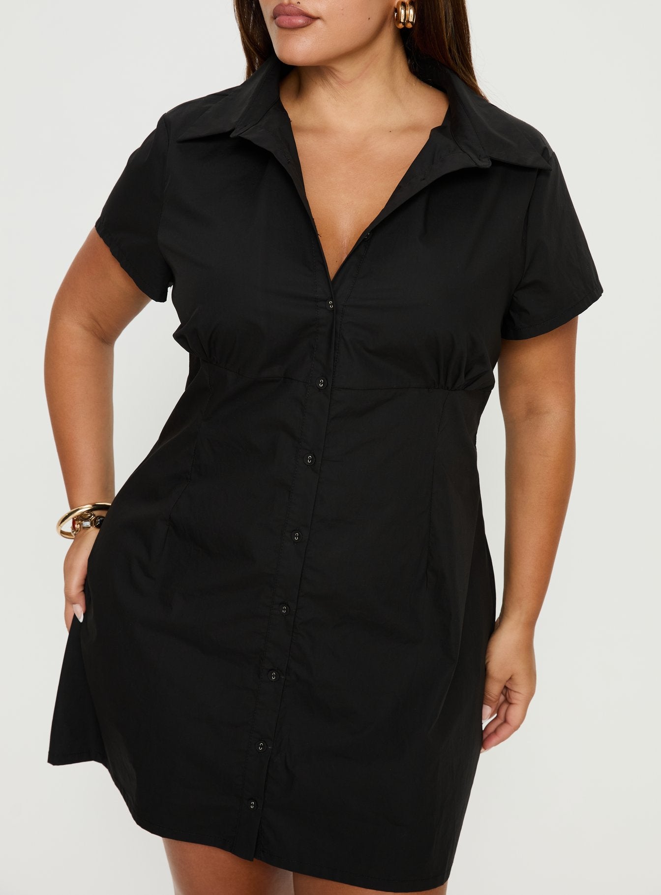 Motley Mini Dress Black Curve - Image 6