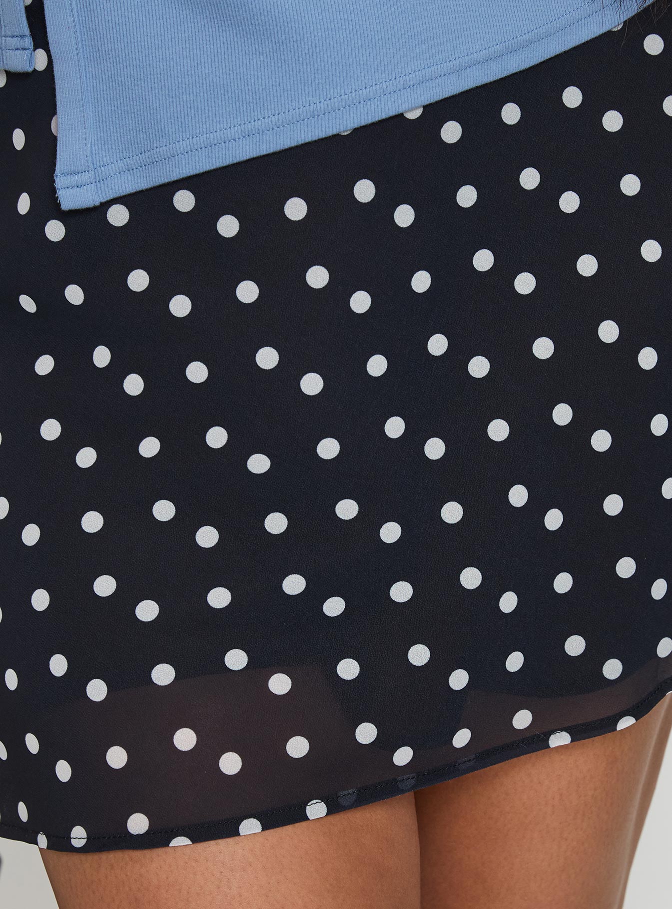 Dapple Bias Mini Skirt Black Polka Dot Curve - Image 6