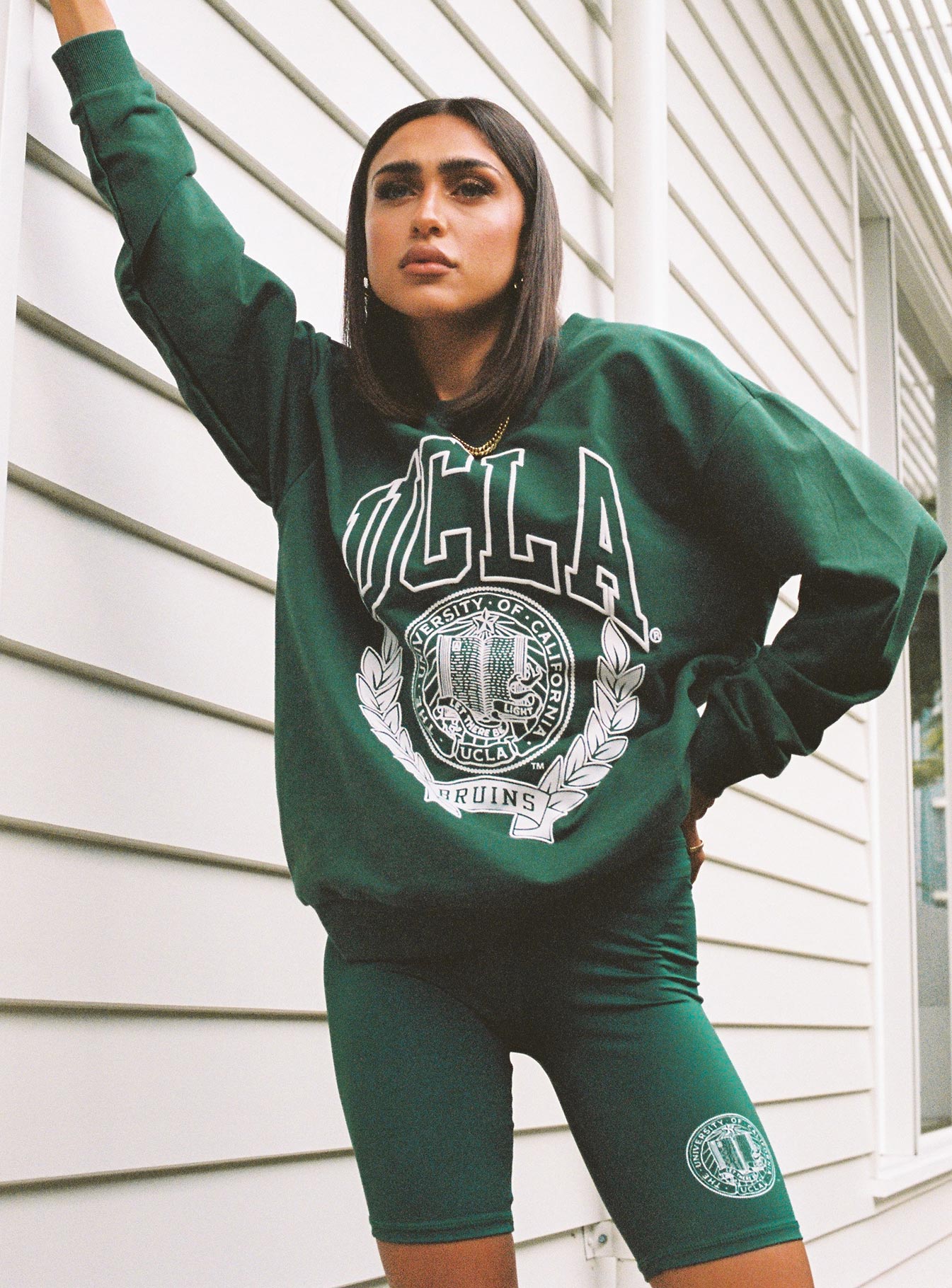 UCLA Bike Shorts Green - Image 5