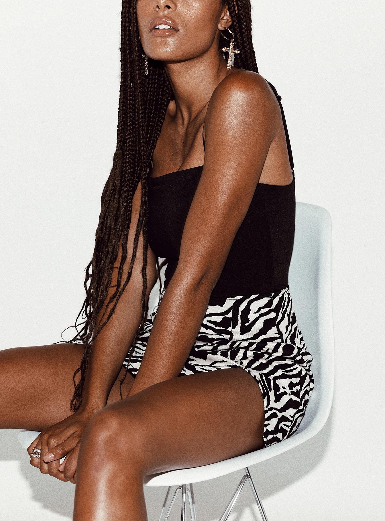 Motel Pelmet Skirt 90's Zebra Black & White - Image 9