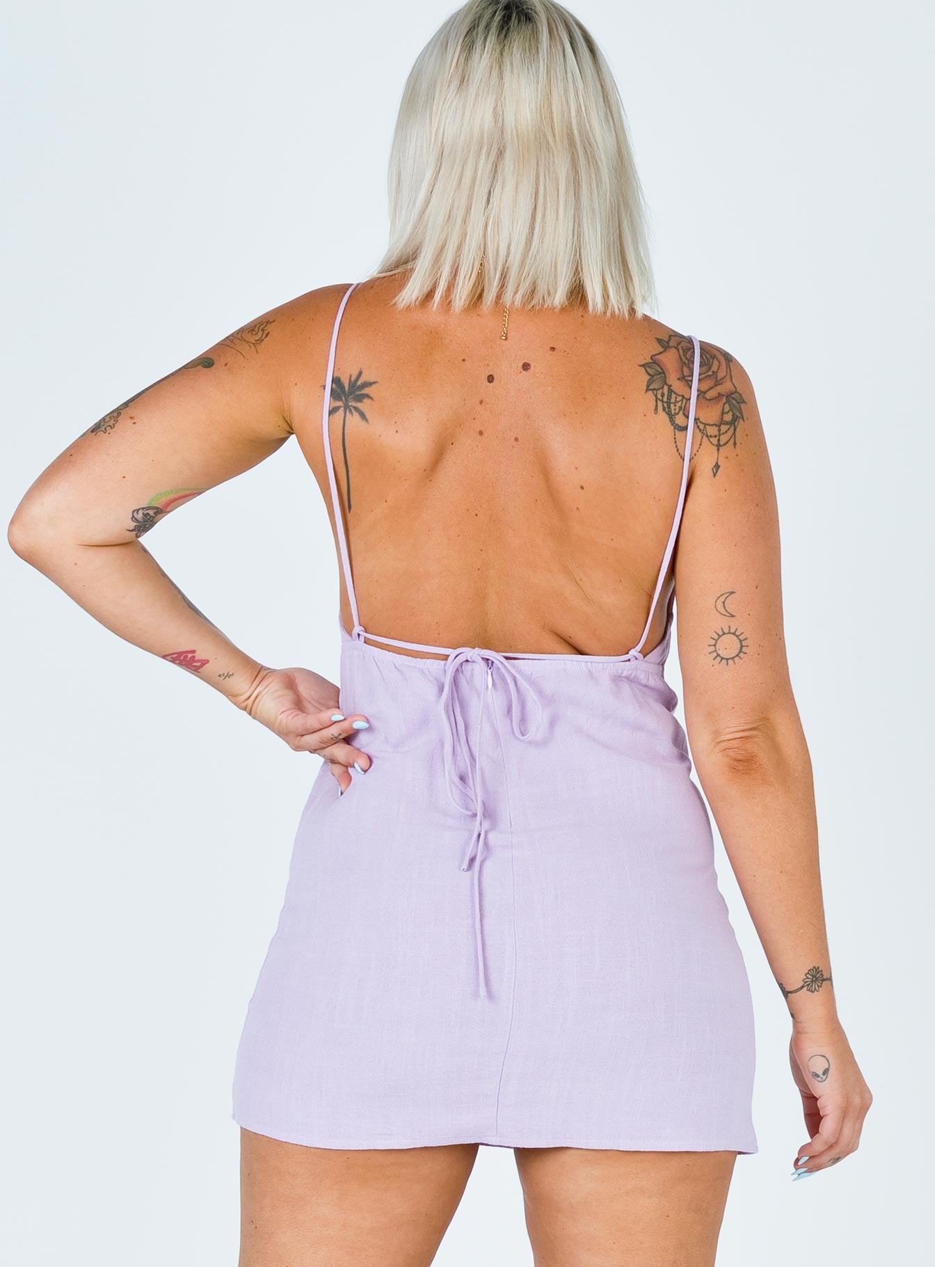 Sinclair Mini Dress Lilac - Image 5