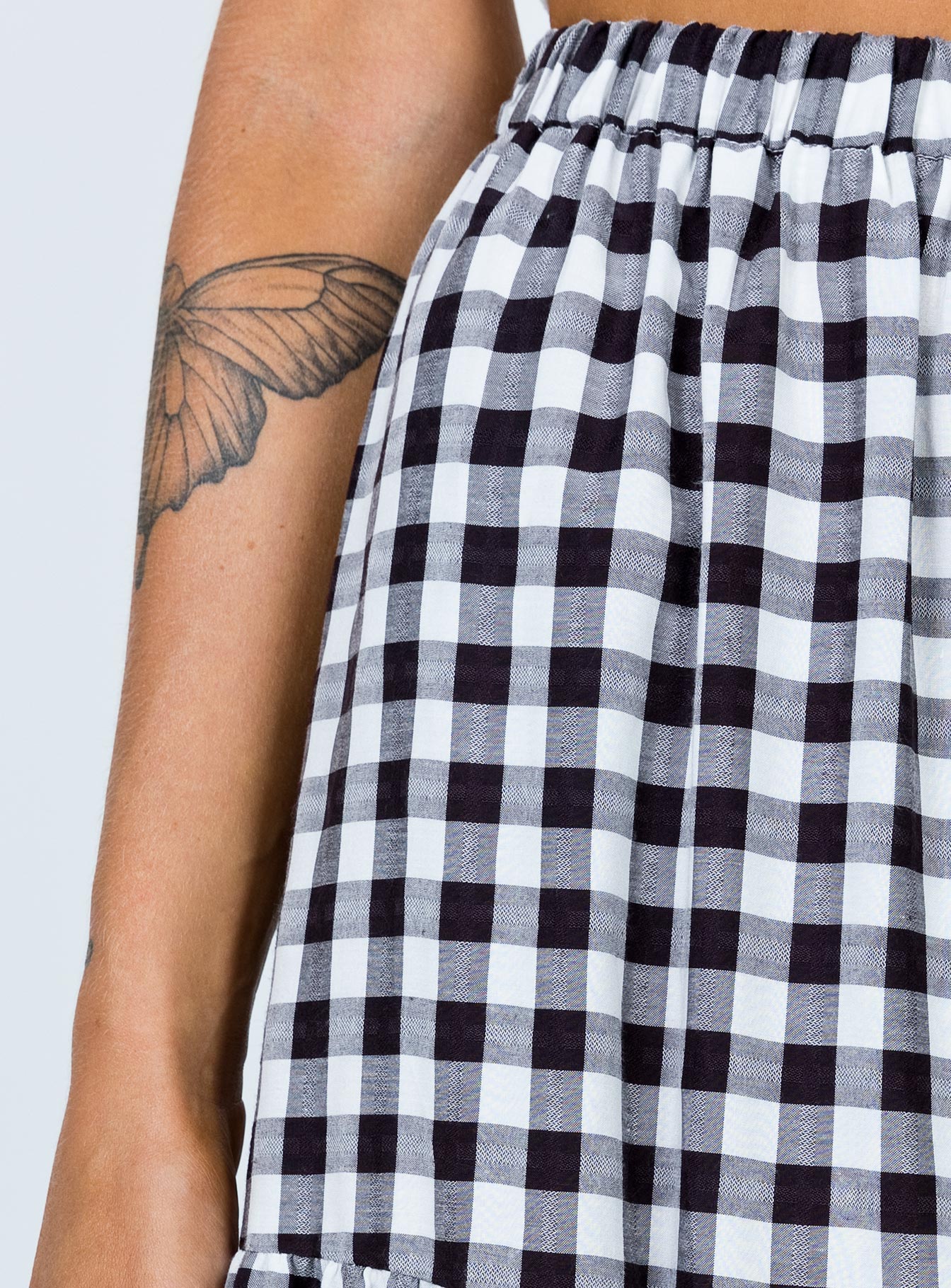 Hale Midi Skirt Black / White - Image 6