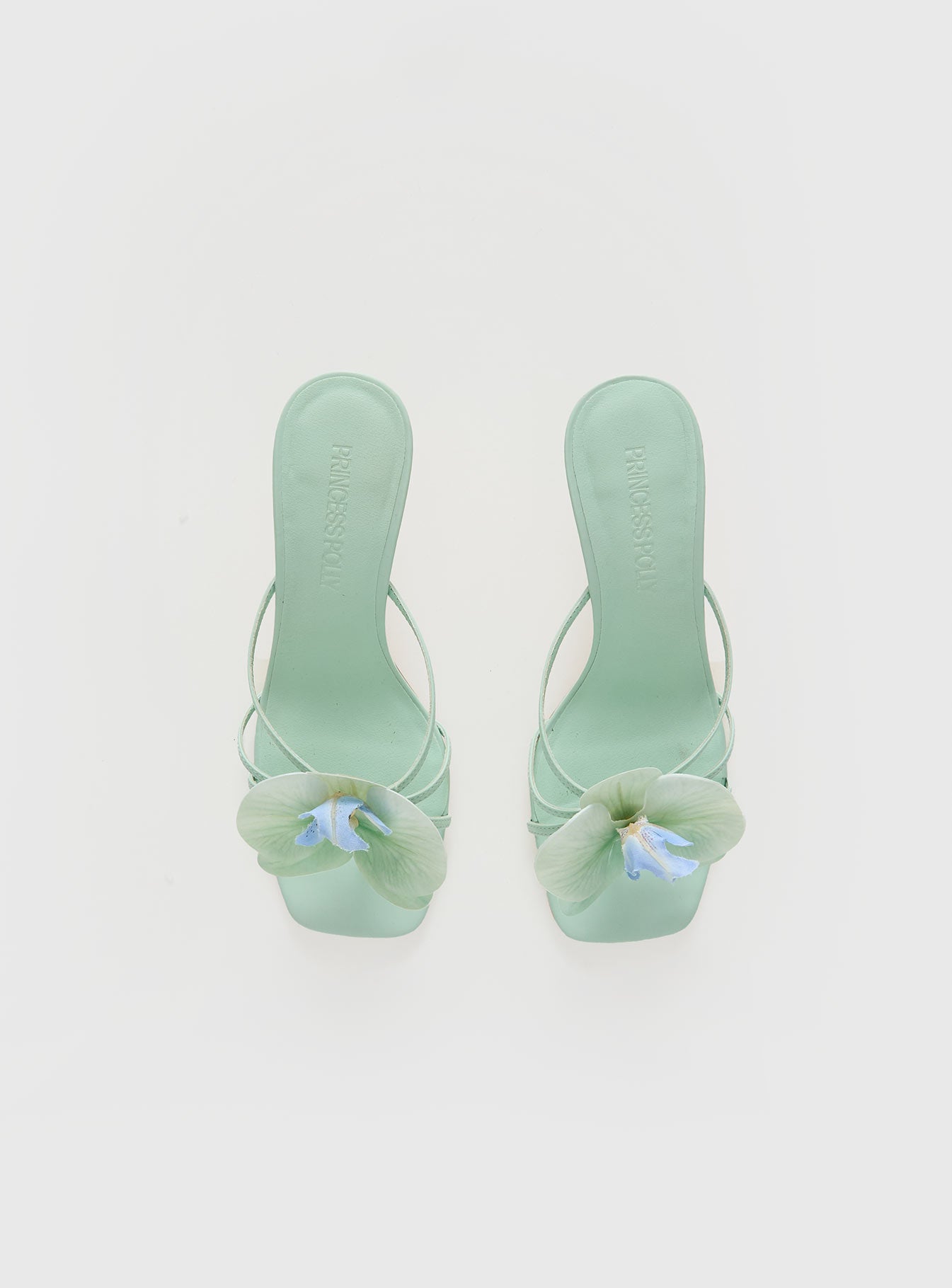 Azira Flower Detail Heels Blue - Image 6