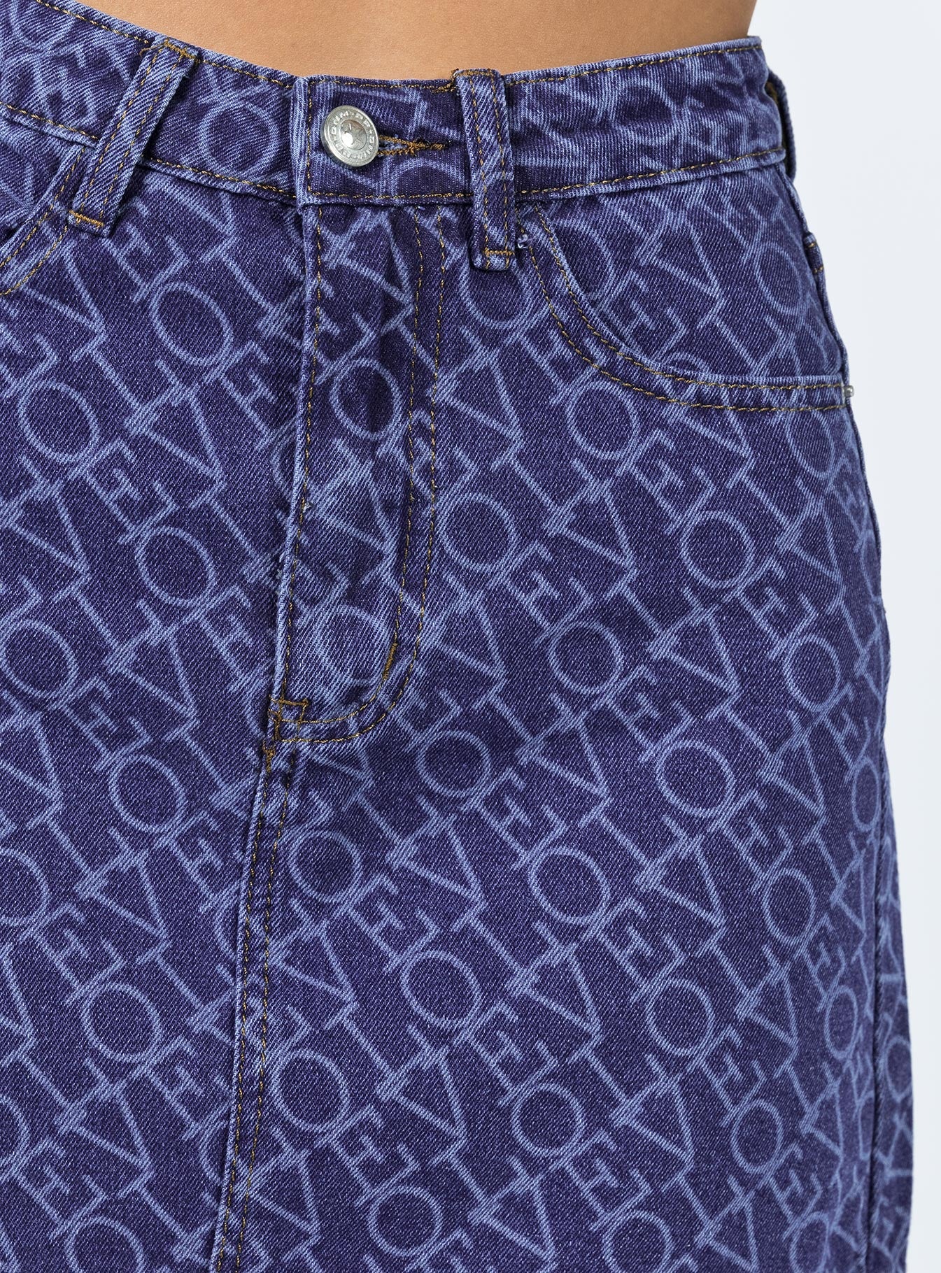 Love Denim Mini Skirt - Image 6