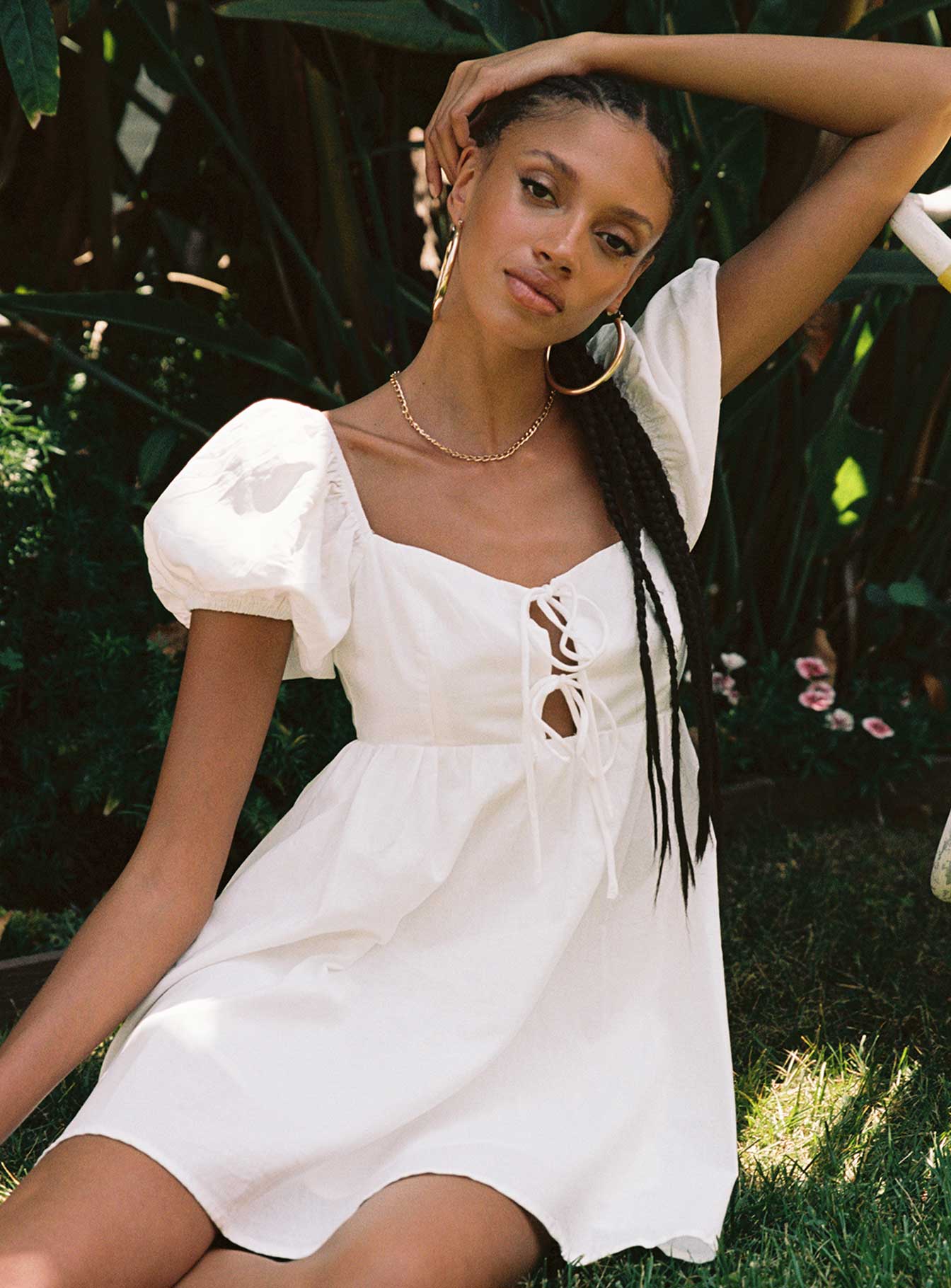 Keyla Mini Dress White - Image 7