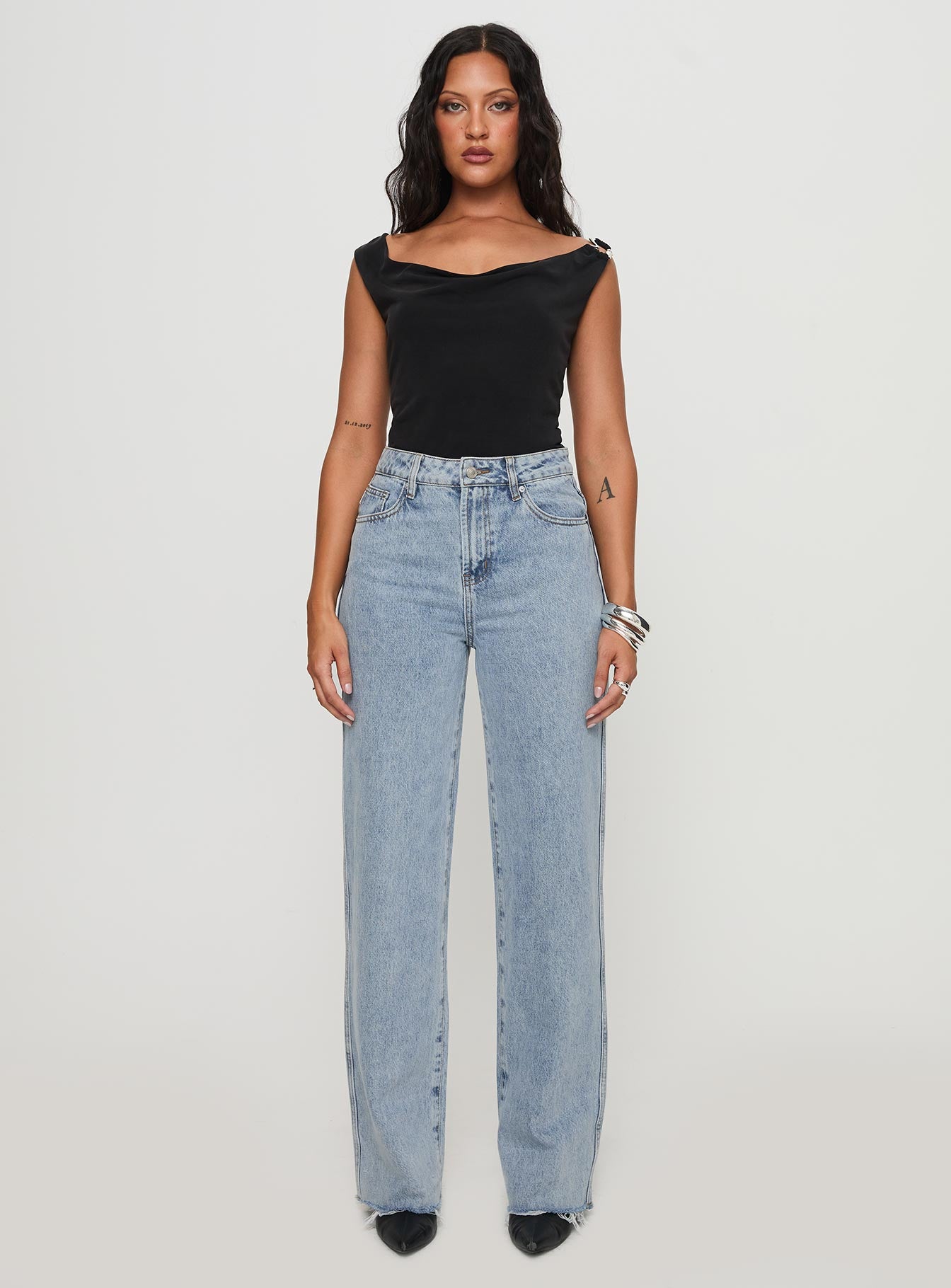 Karlina High Rise Straight Leg Jean Light Wash - Image 7