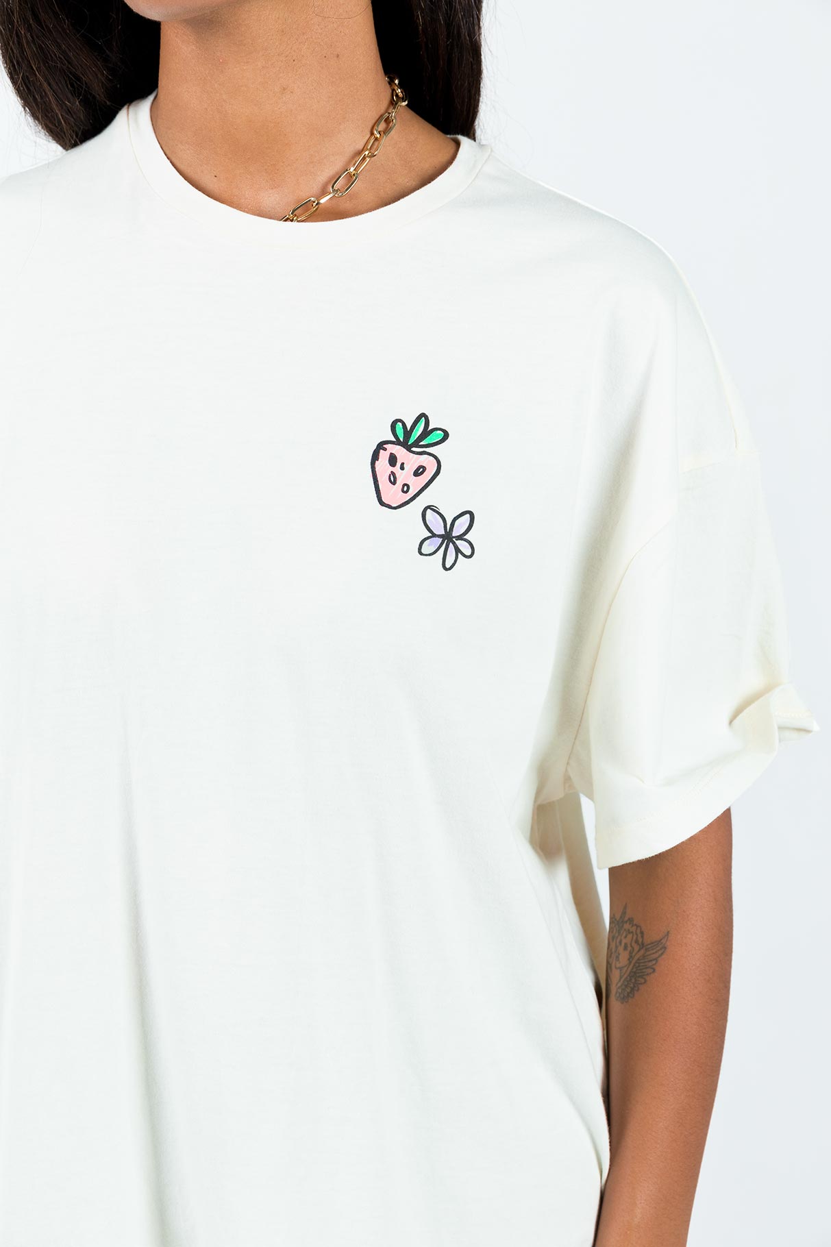 Happy Life Recipe Oversized Tee Cream - Image 6