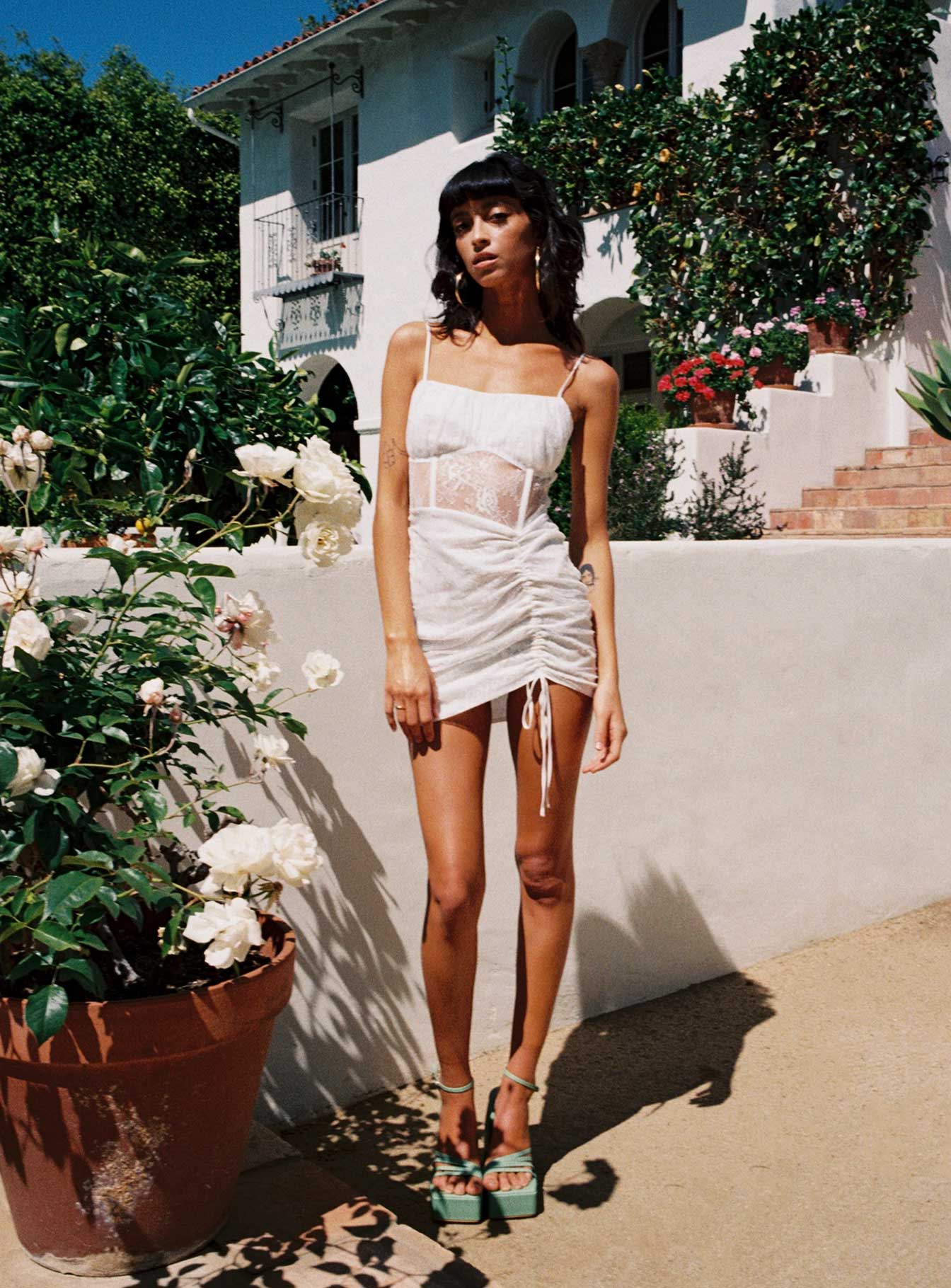 Karme Mini Dress White - Image 6