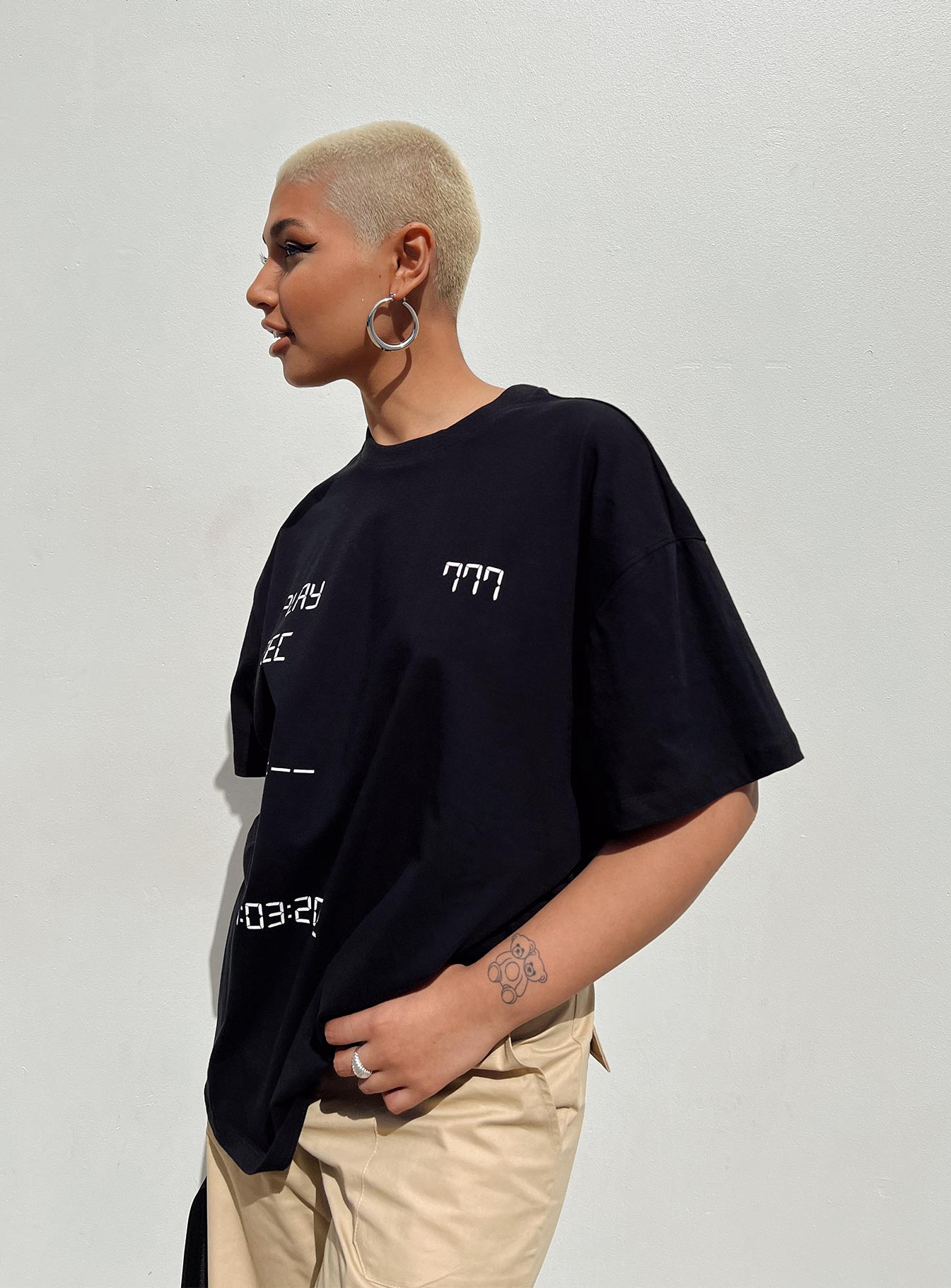 Recording Oversize Tee Black - Image 8