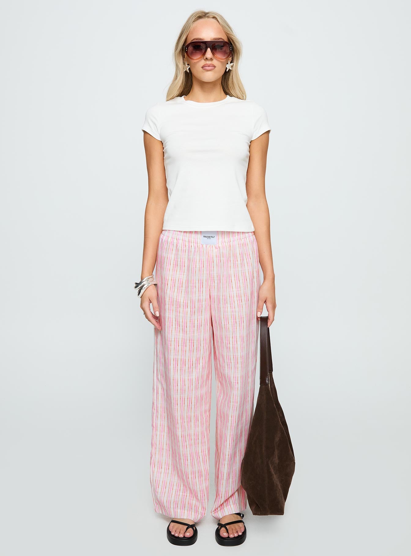 Beach House Pants Pink Stripe - Image 7
