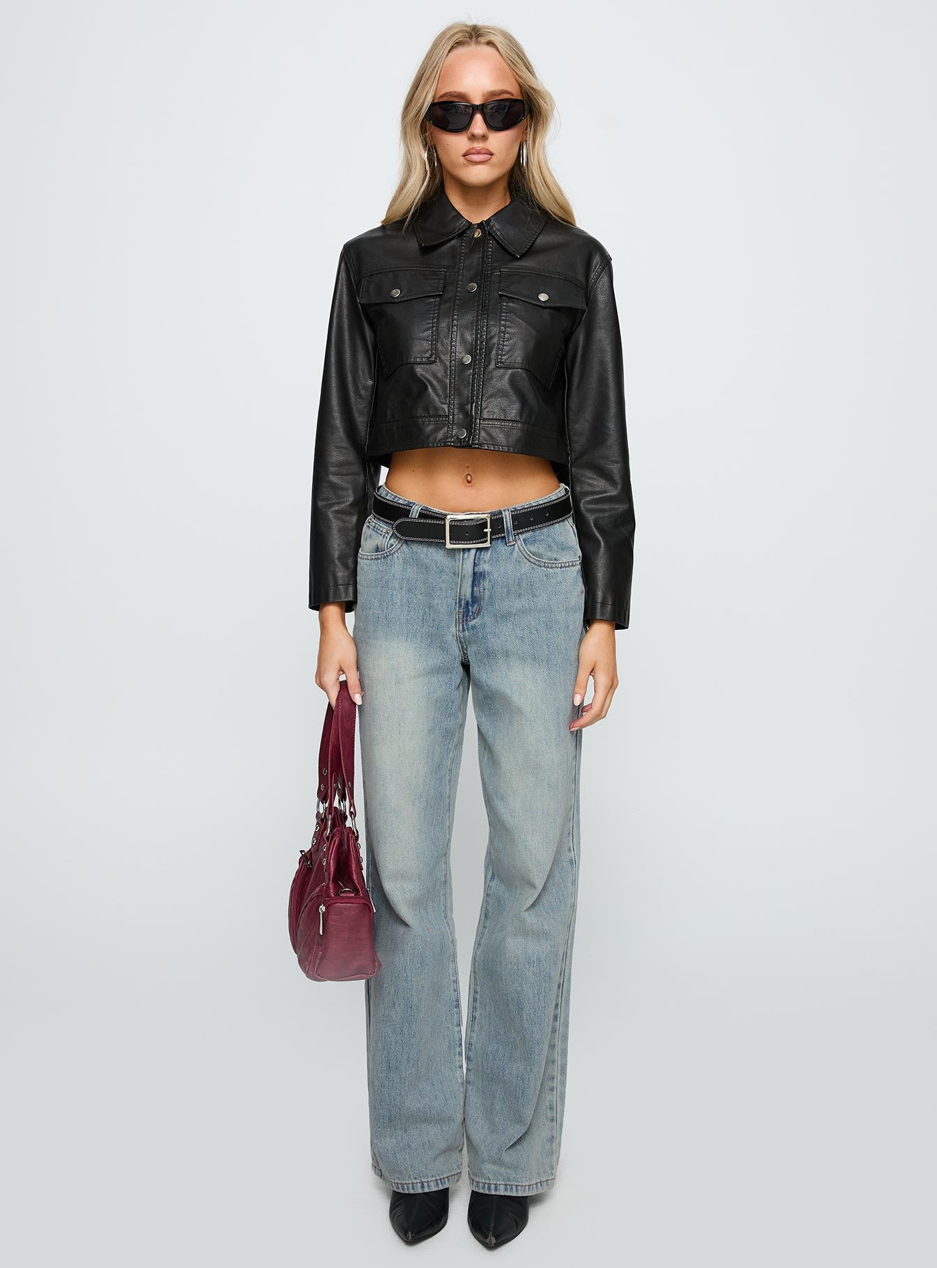 Echo Park High Rise Straight Leg Jeans Vintage Wash - Image 7