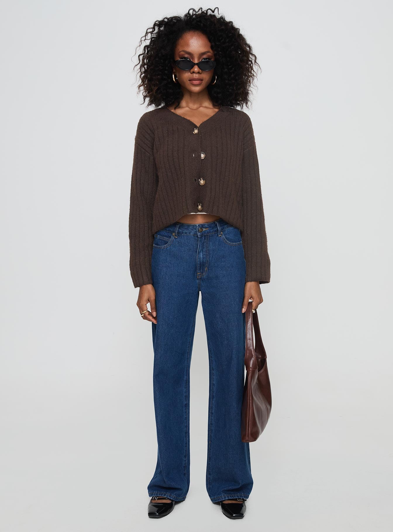 Romona Knit Cardigan Chocolate - Image 7