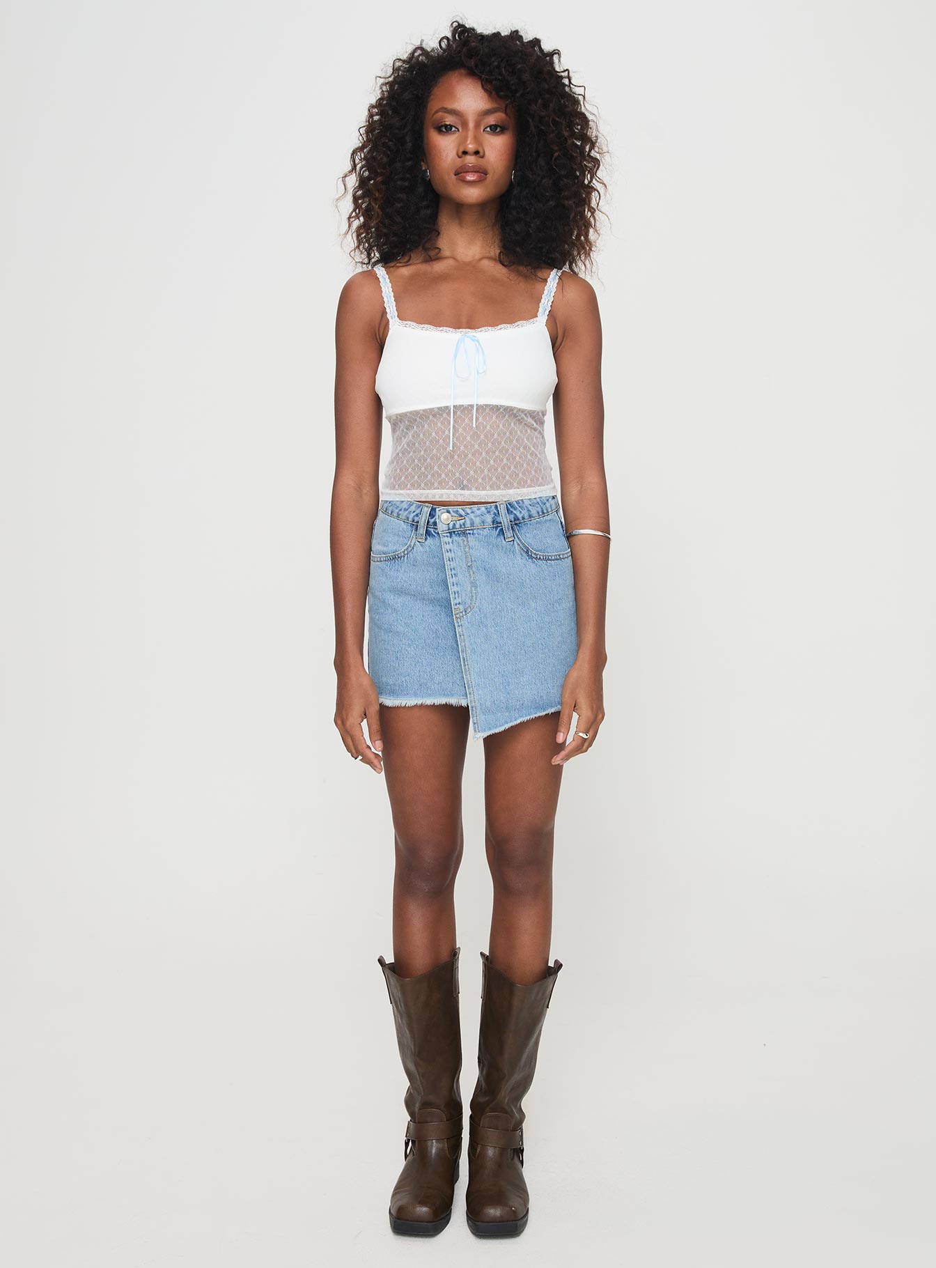 Tadeo Lace Cami Top White - Image 7