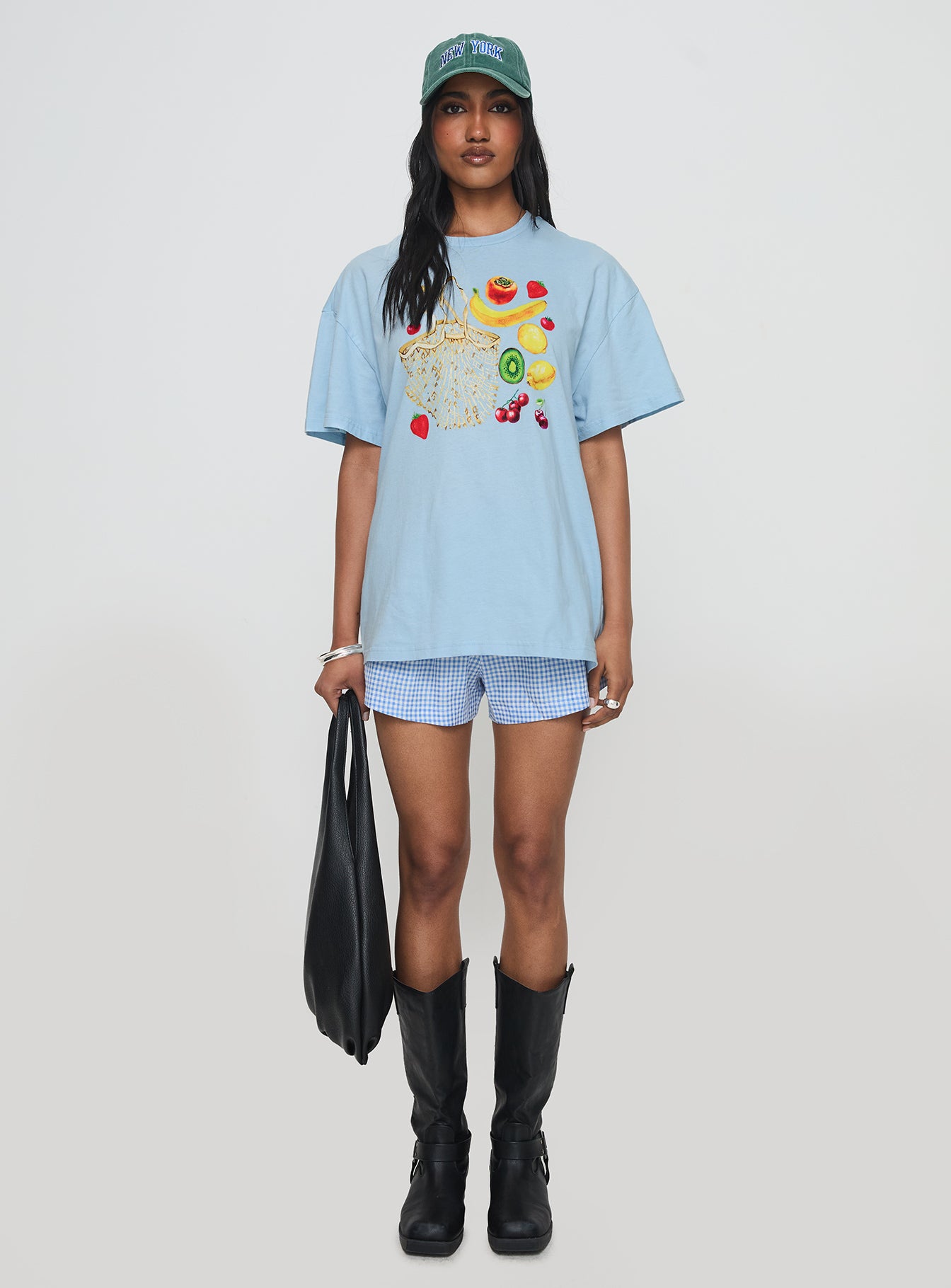 Grocery Run Oversized Graphic Tee Blue - Image 6
