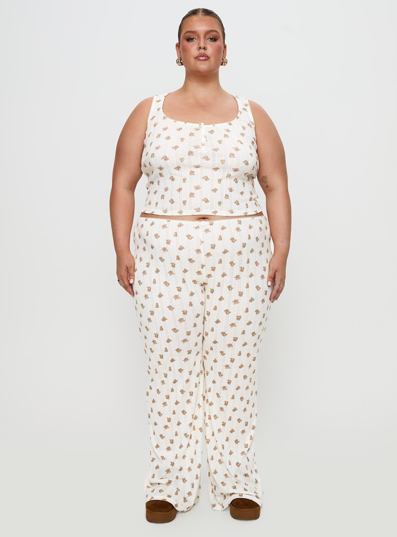 Sleepytea Pointelle Sleep Pant Multi Curve - Image 7