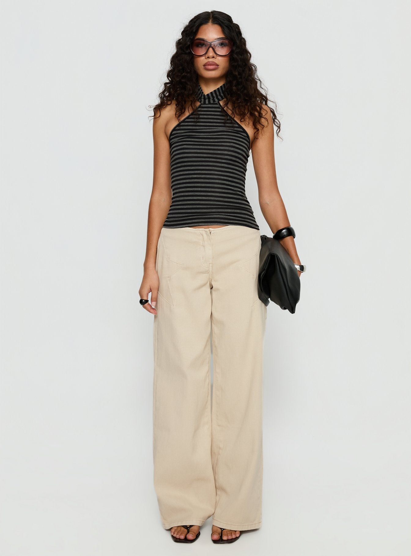 Katriana High Neck Top Multi Stripe - Image 6