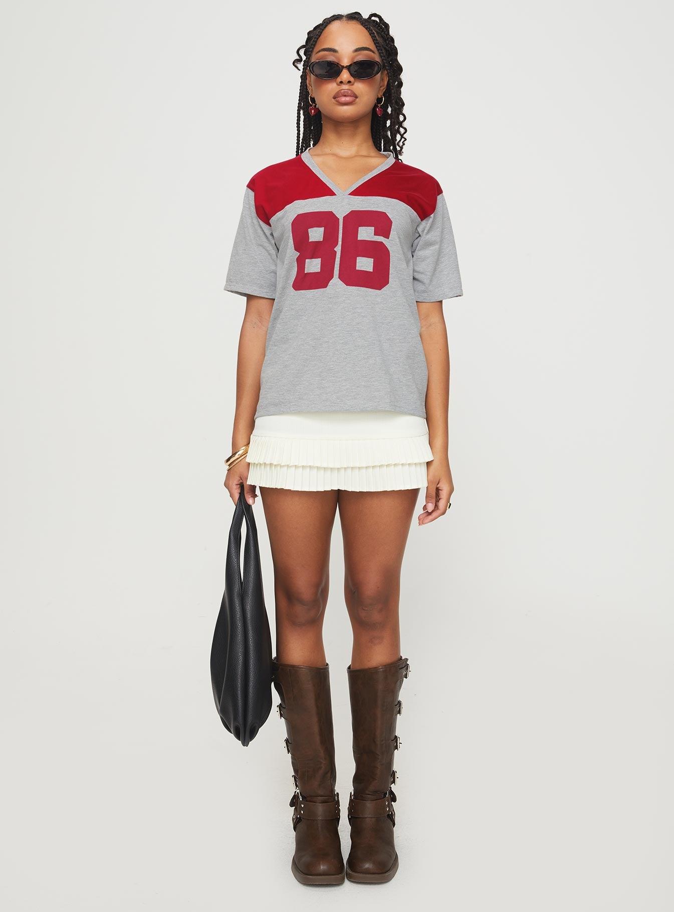 Balap Top Grey Marle / Red - Image 7