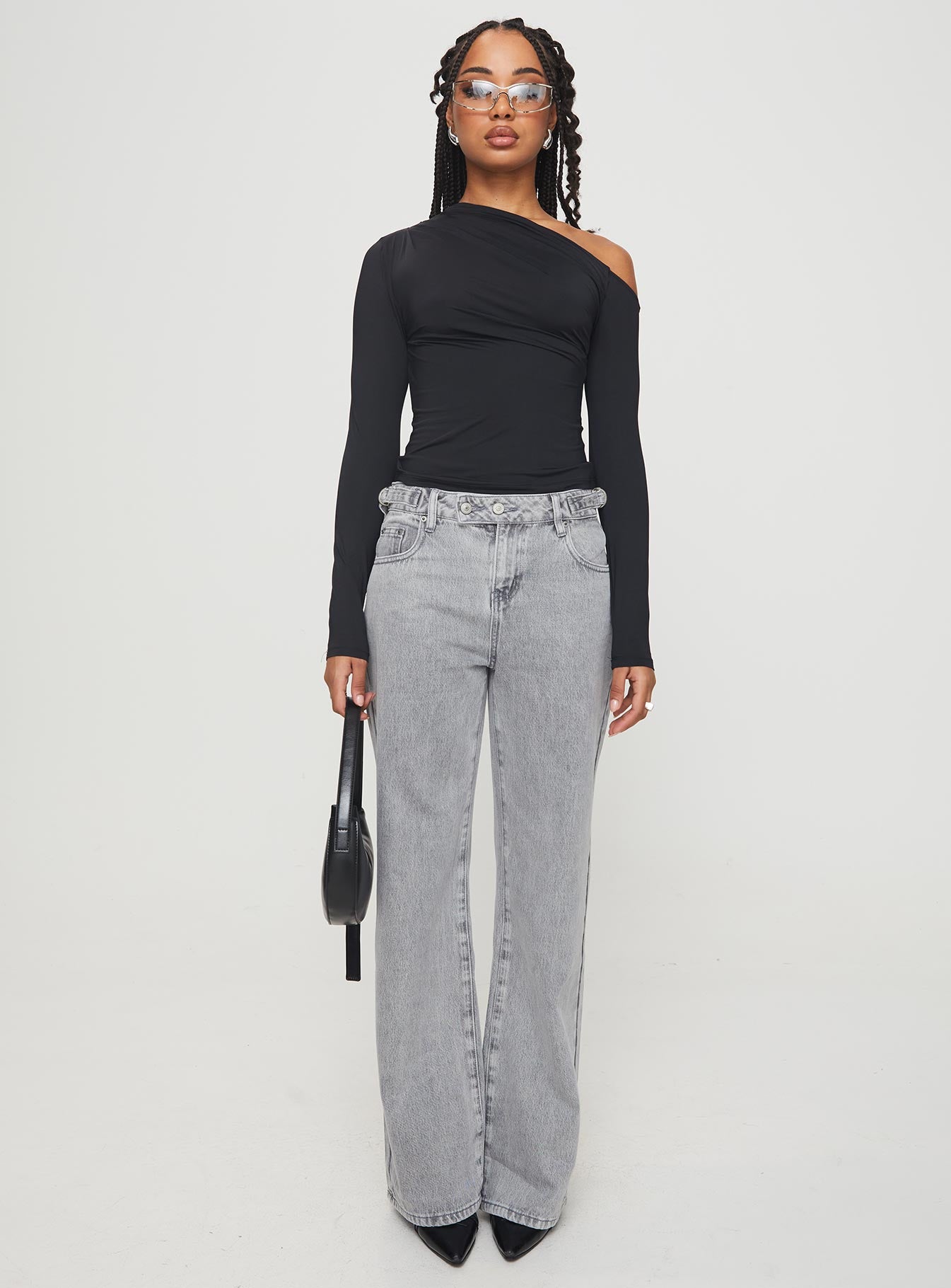 Scheana Low Rise Jeans Steel Grey - Image 8