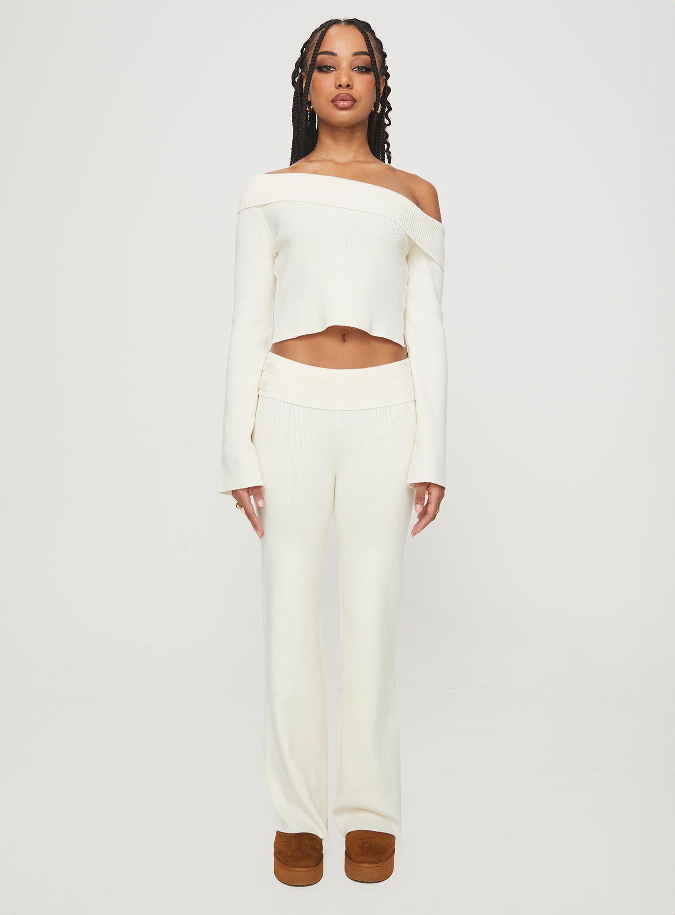 Try Me Knit Pants Cream - Image 7