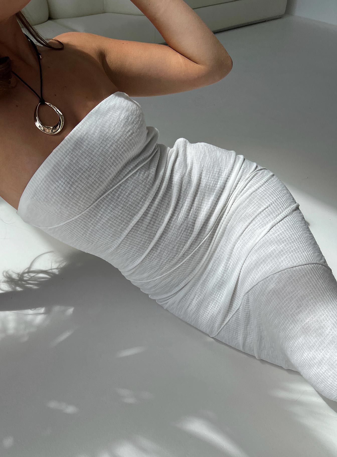 Oscar Midi Dress White Petite - Image 7