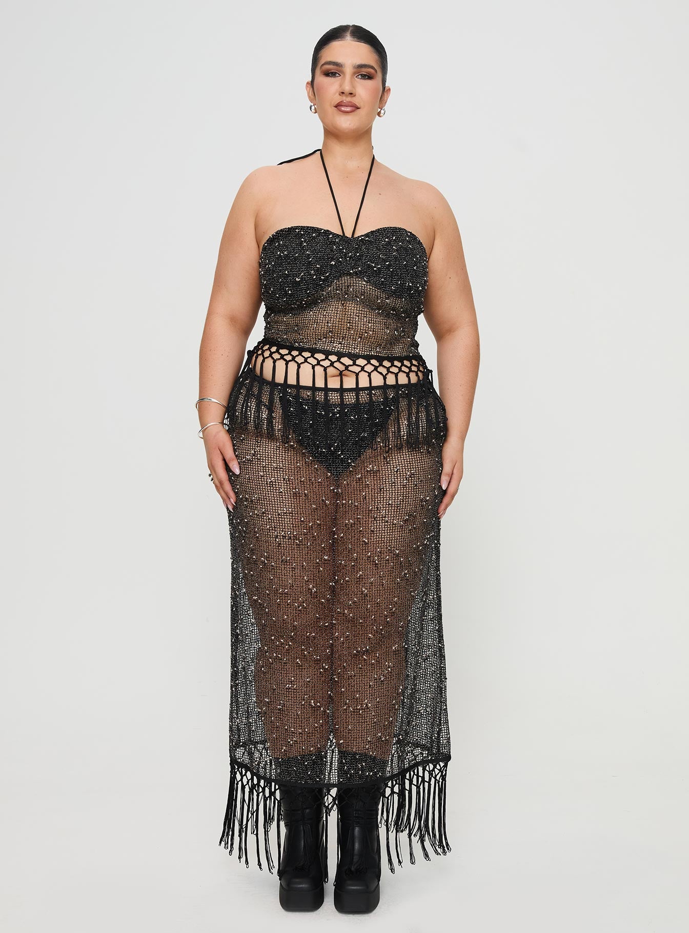 Alnet Maxi Skirt Black Curve - Image 7