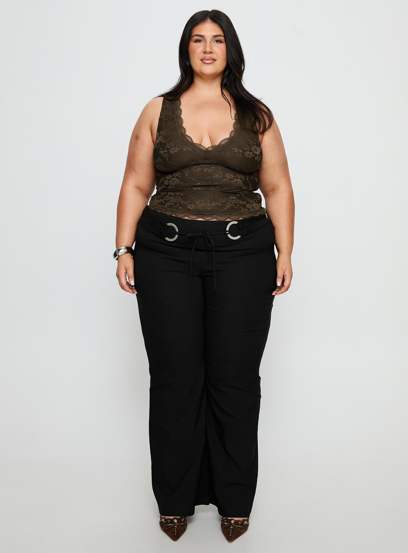 Twinflame Low Rise Hardware Pants Black Curve - Image 7