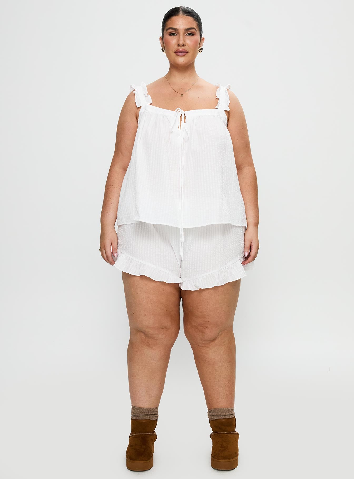 Santabelle Frill Top White Curve - Image 7