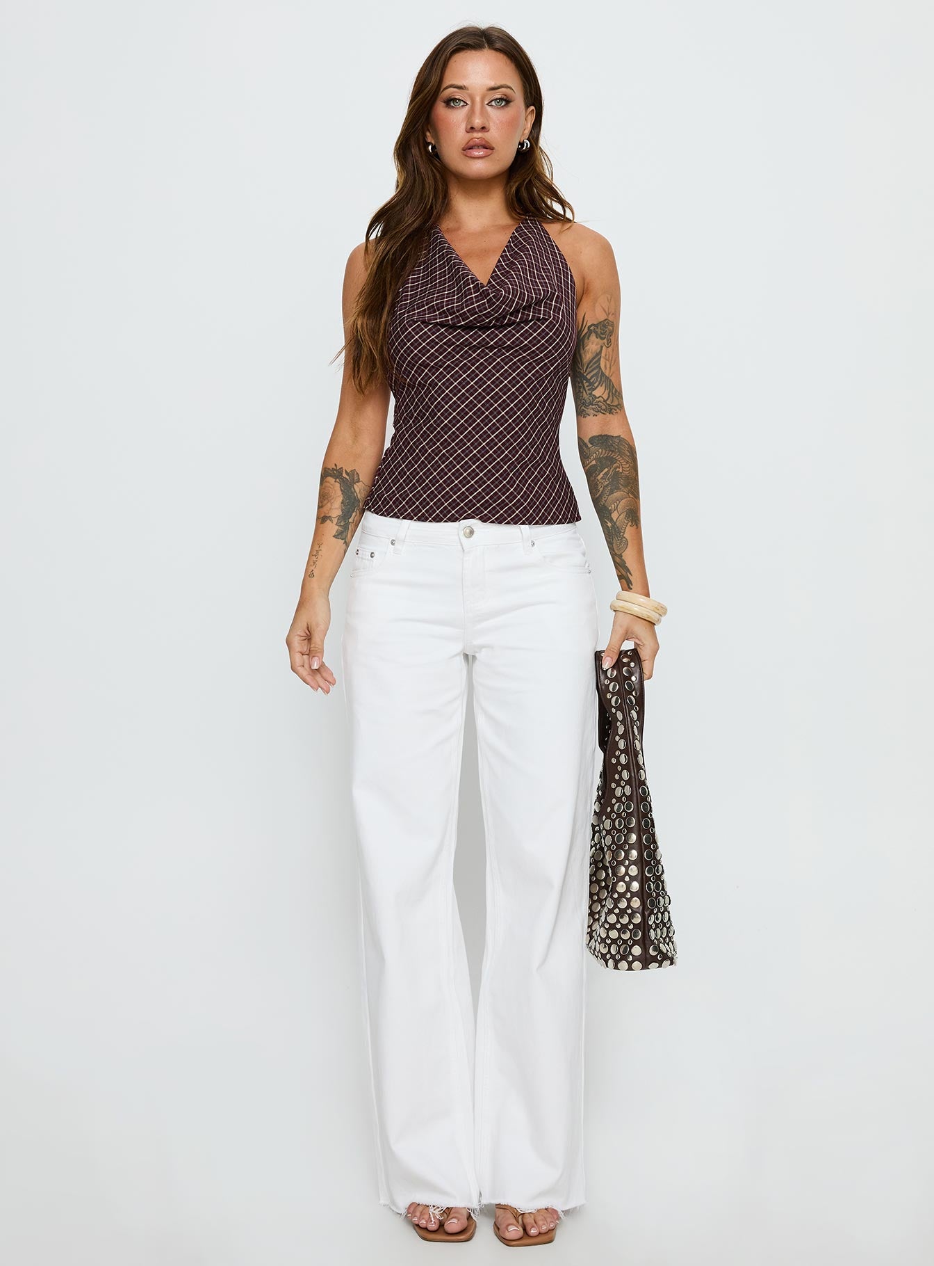 Sabryna Low Rise Straight Leg Jeans White - Image 7