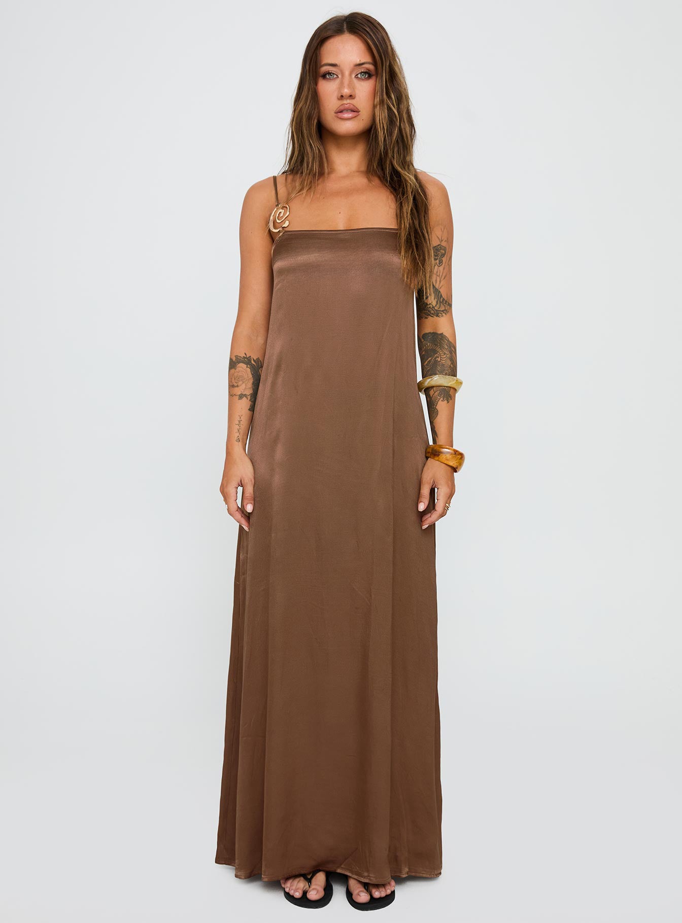 Apple Cider Maxi Dress Brown - Image 7