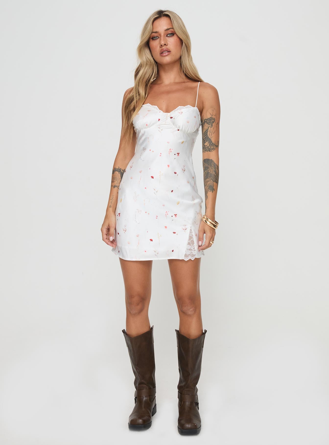 Snowbird Mini Dress White / Floral - Image 7