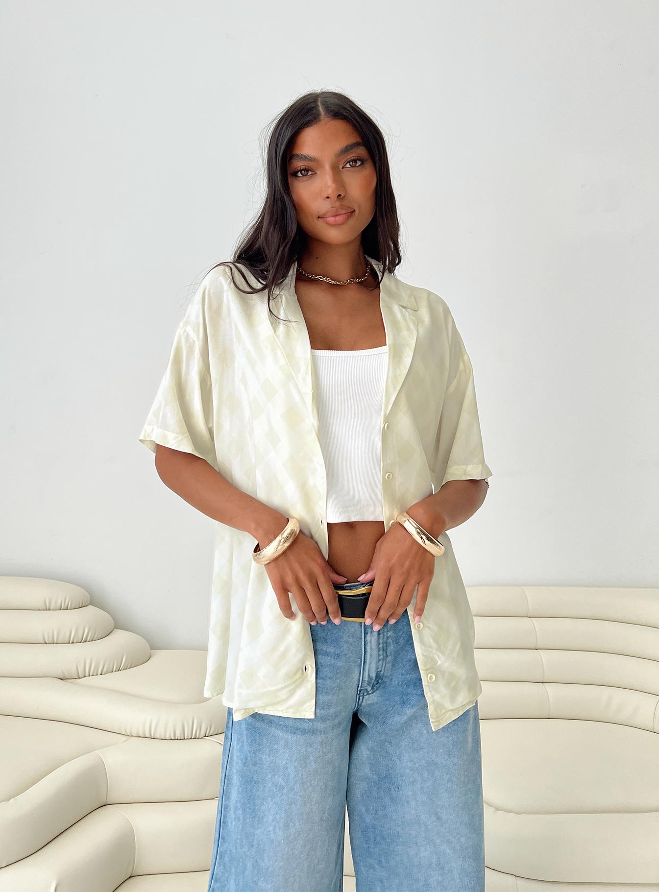 Caraliia Shirt Green Check - Image 7