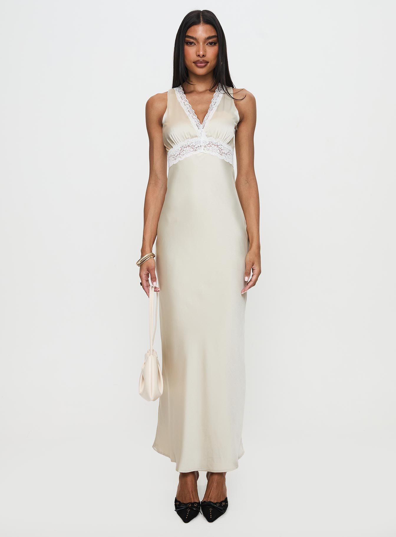 Persefonie Lace Maxi Dress Champagne - Image 7