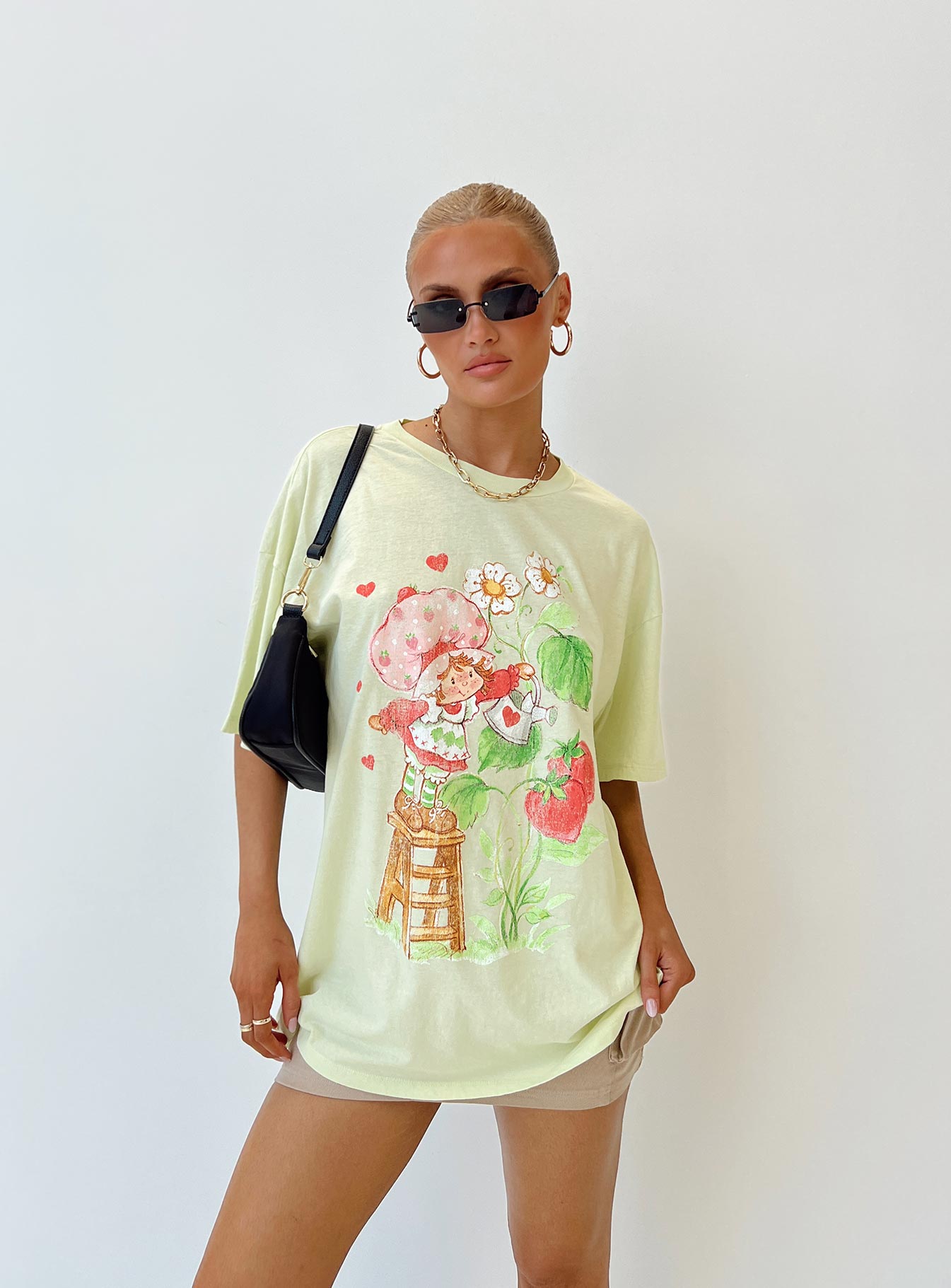 Strawberry Girl Oversized Tee Green - Image 7