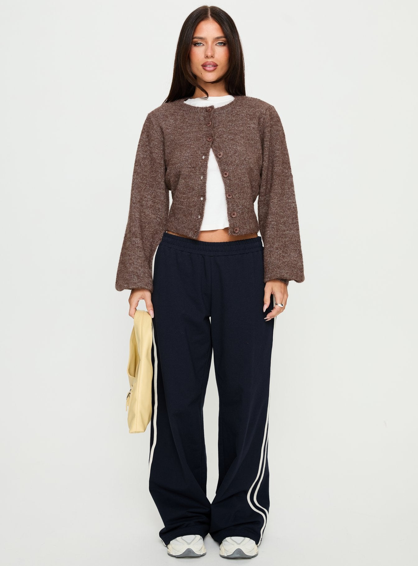 Dawsen Button Down Cardigan Brown - Image 6