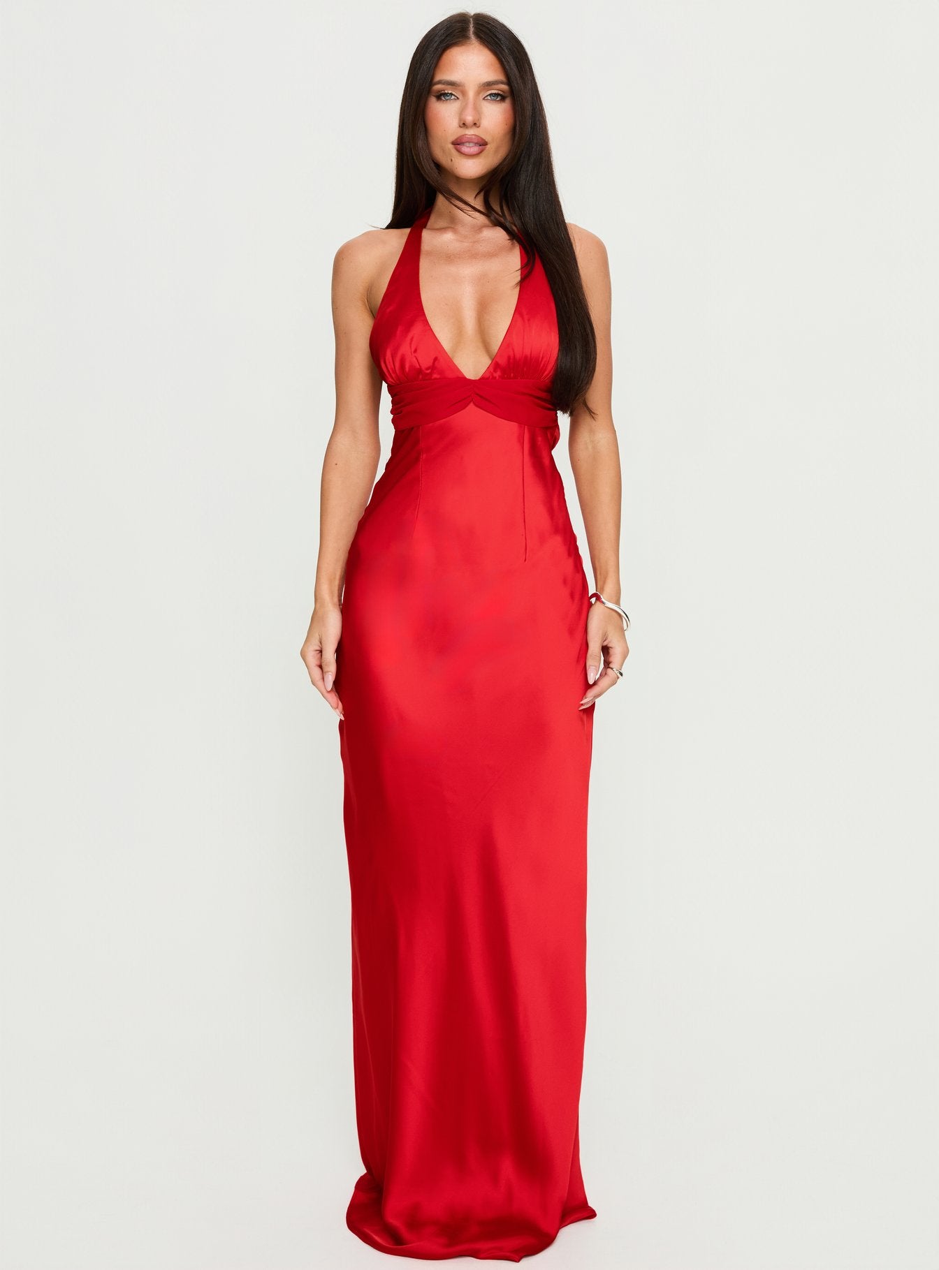 Odyssa Halter Maxi Dress Red - Image 6