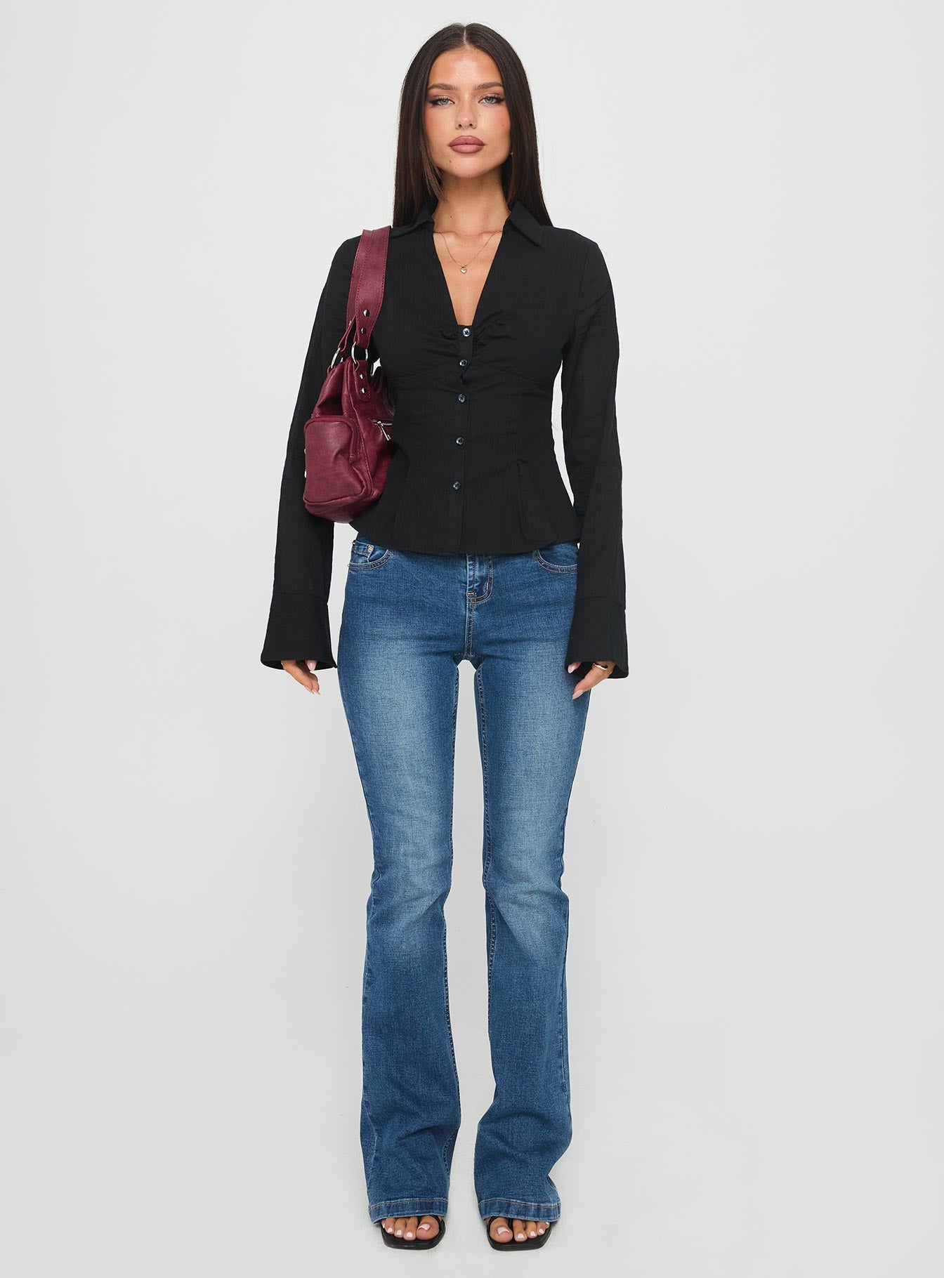 Elowenn Long Sleeve Top Black - Image 6