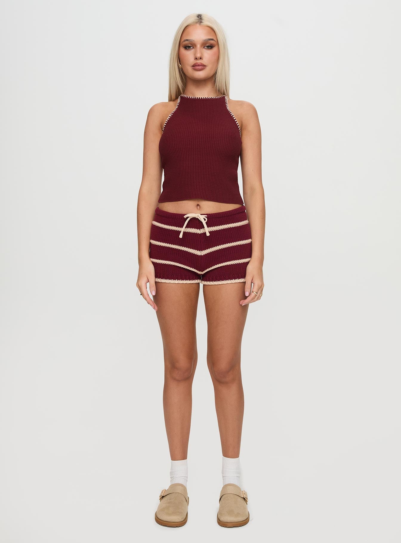 Arianell Knit Top Maroon - Image 7