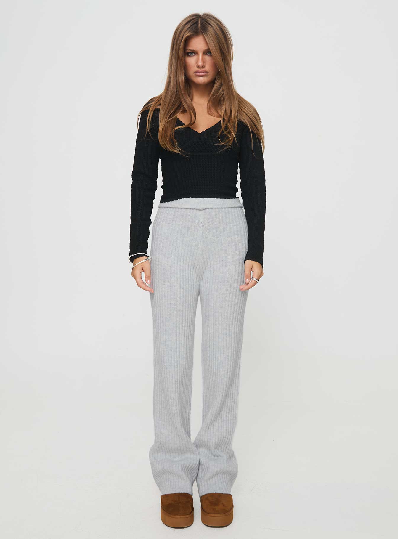 Templa Knit Pants Grey Marle - Image 6
